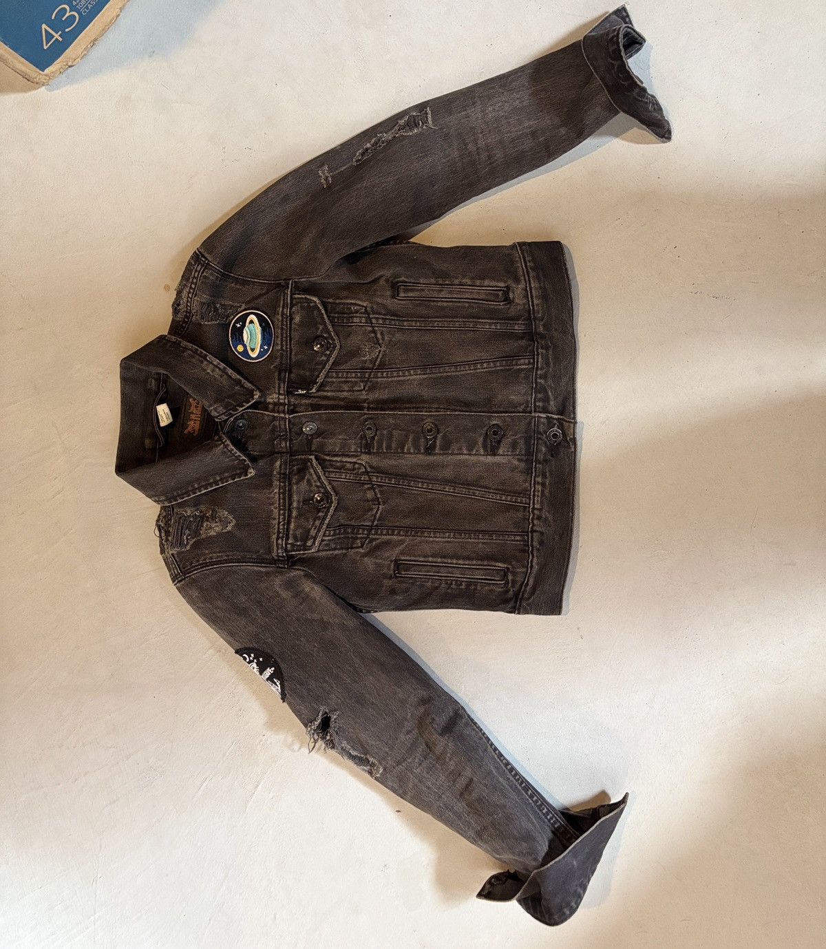 Levi's Distressed Grunge punk denim jacket Size M / US 6-8 / IT 42-44 - 3 Thumbnail
