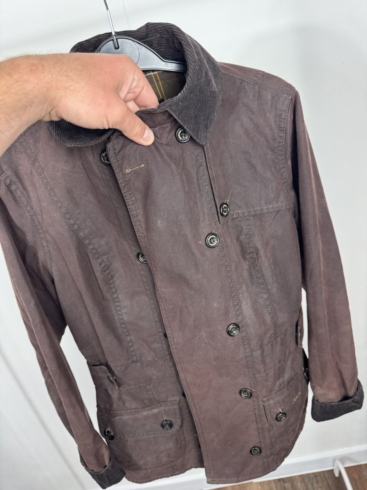 Barbour Barbour Women’s Waxed Double Breasted Jacket Brown UK8 Coat Size S / US 4 / IT 40 - 13 Thumbnail