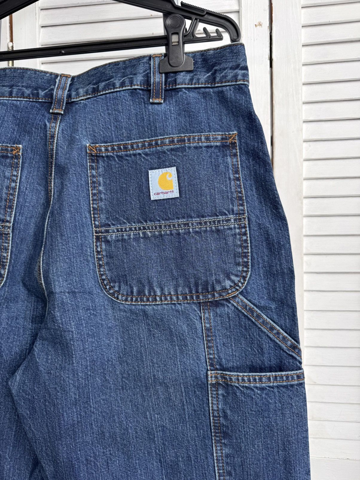 Carhartt Carhartt B04 Double Knee Loose Fit Denim Work Pants Blue Size US 33 - 10 Thumbnail