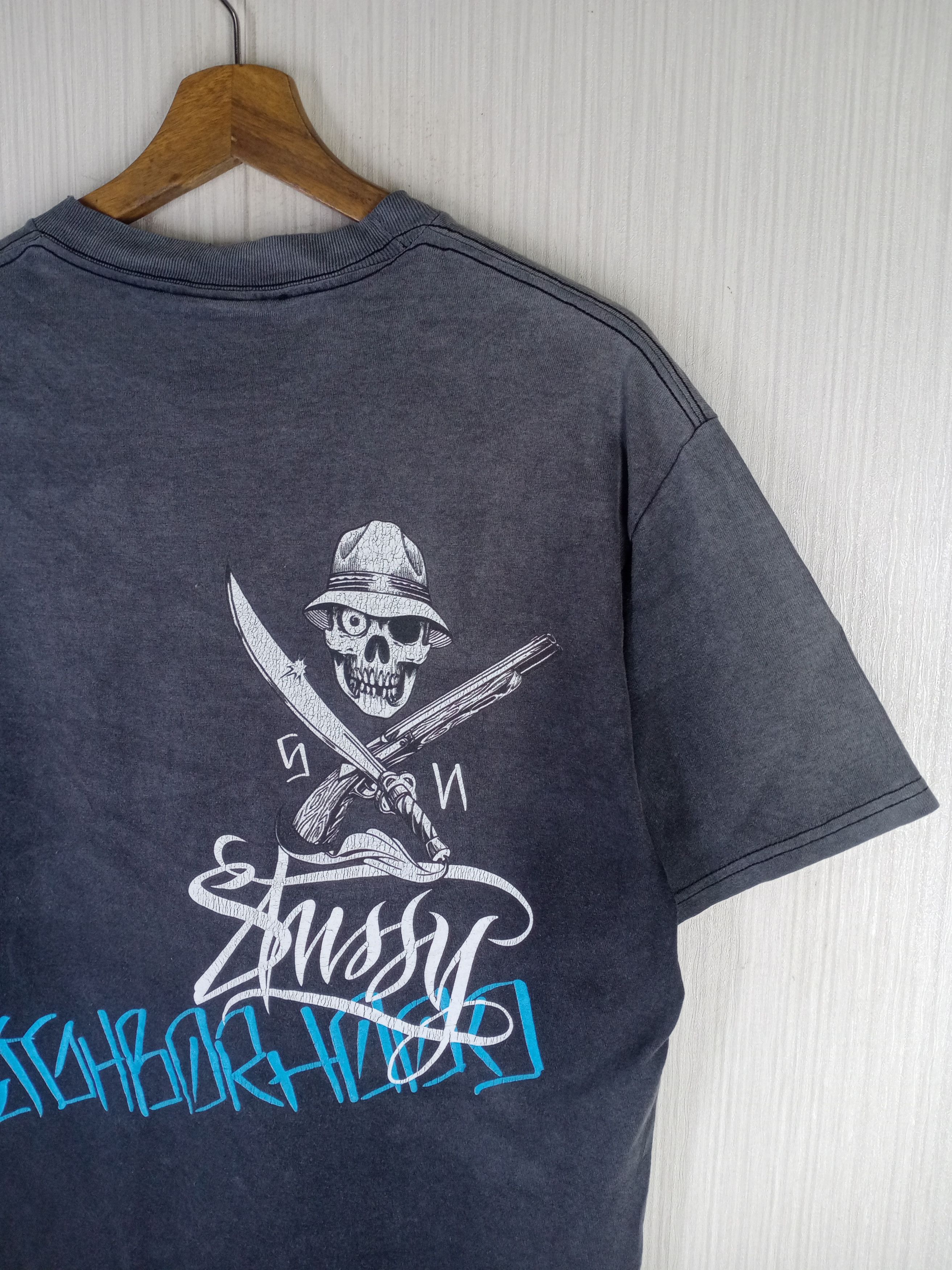 Neighborhood × Stussy Rare Vintage Stussy X Neighborhood Boneyards Tshirt Size US M / EU 48-50 / 2 - 7 Thumbnail