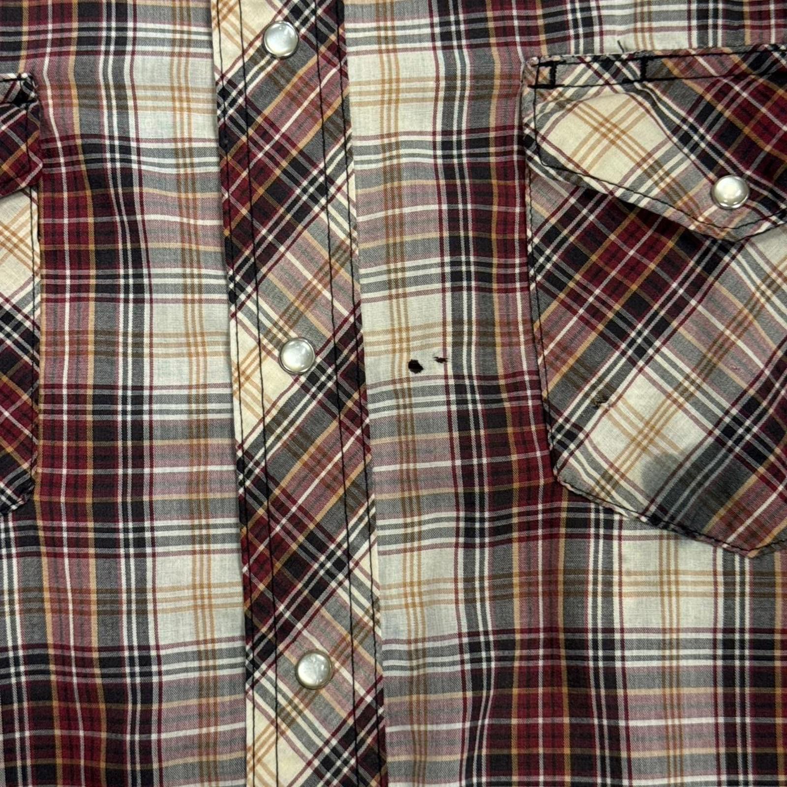 Wrangler Vintage Wrangler Plaid Western Pearl Snap Button Up Size US XL / EU 56 / 4 - 3 Thumbnail