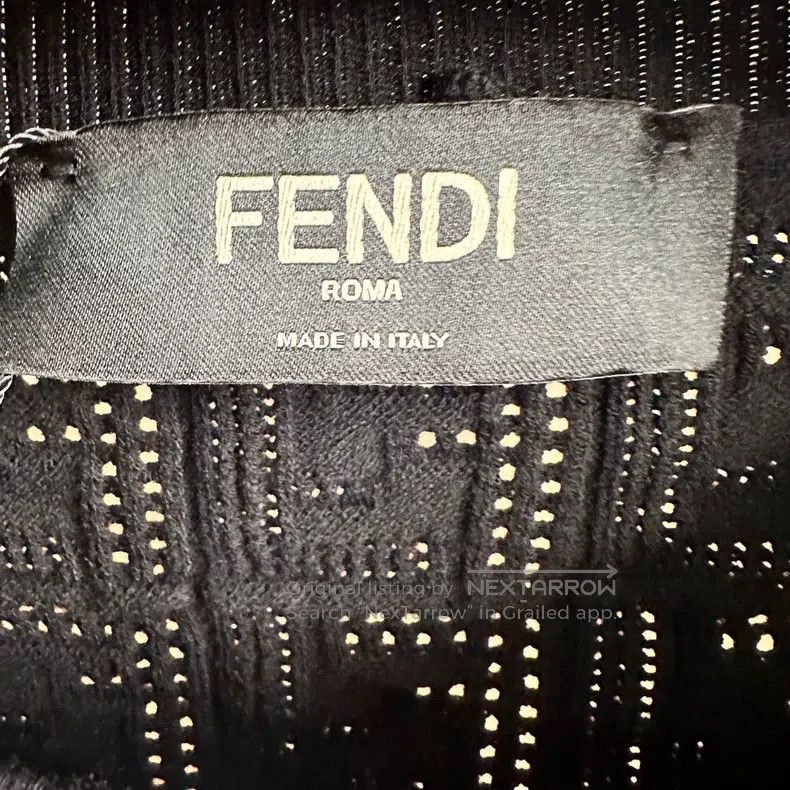 Fendi Fendi Black full print double F old logo knitted sweater Size US M / EU 48-50 / 2 - 3 Thumbnail