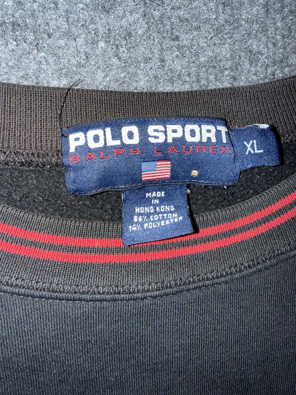 Polo Ralph Lauren Vintage Polo Sport Ralph Lauren Crewneck Sweatshirt Black XL Size US XL / EU 56 / 4 - 6 Thumbnail