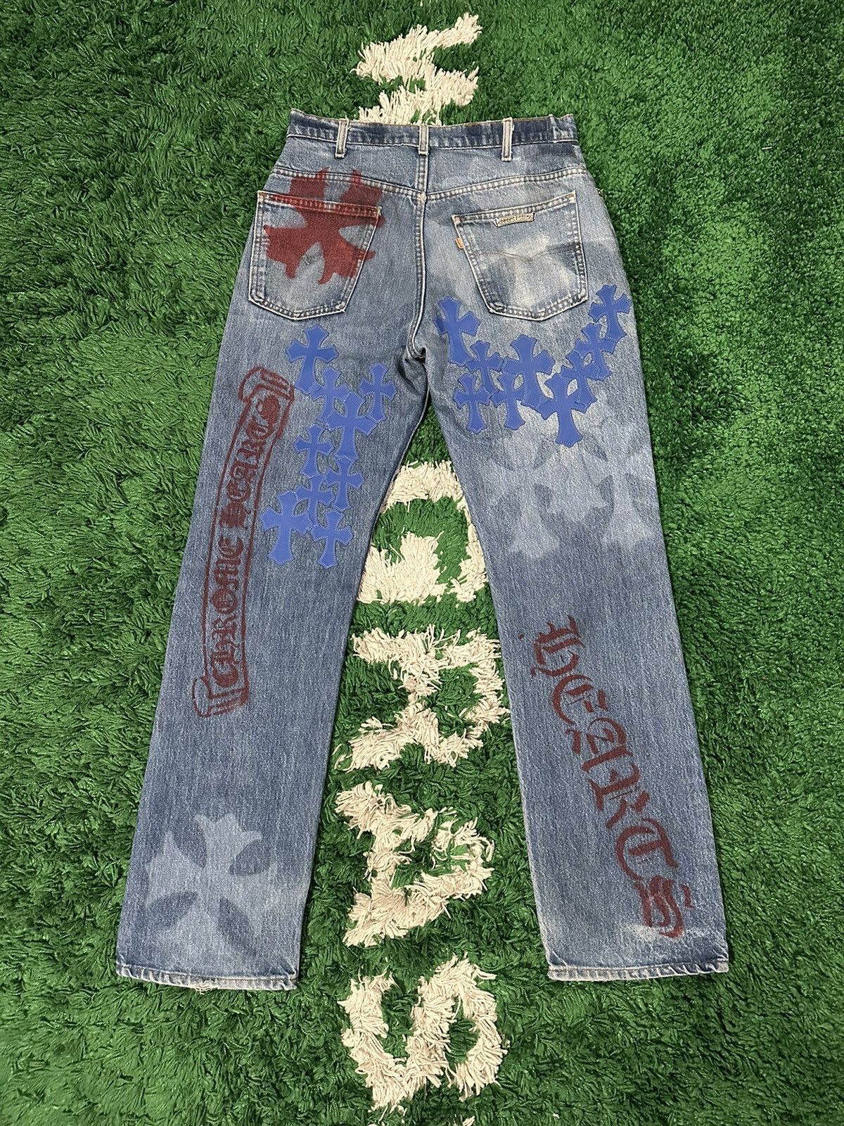 Chrome Hearts Chrome Hearts Levi’s Stencil Cross Patch Denim Size US 33 - 2 Thumbnail