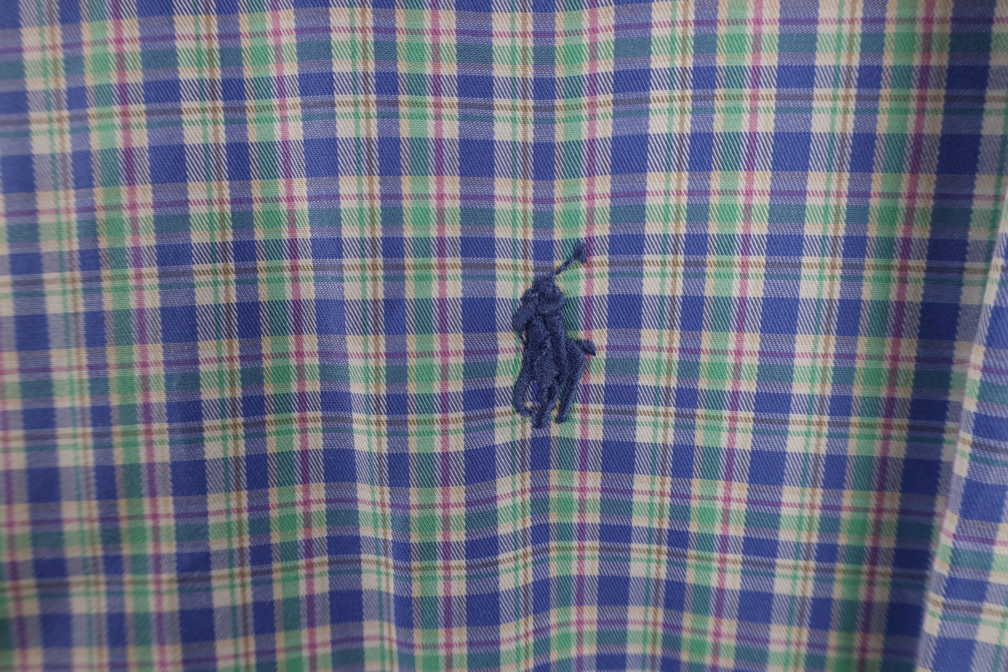 Ralph Lauren × Vintage Ralph Lauren Performance Rainbow Plaid Collared Button Shirt Size US XL / EU 56 / 4 - 4 Thumbnail