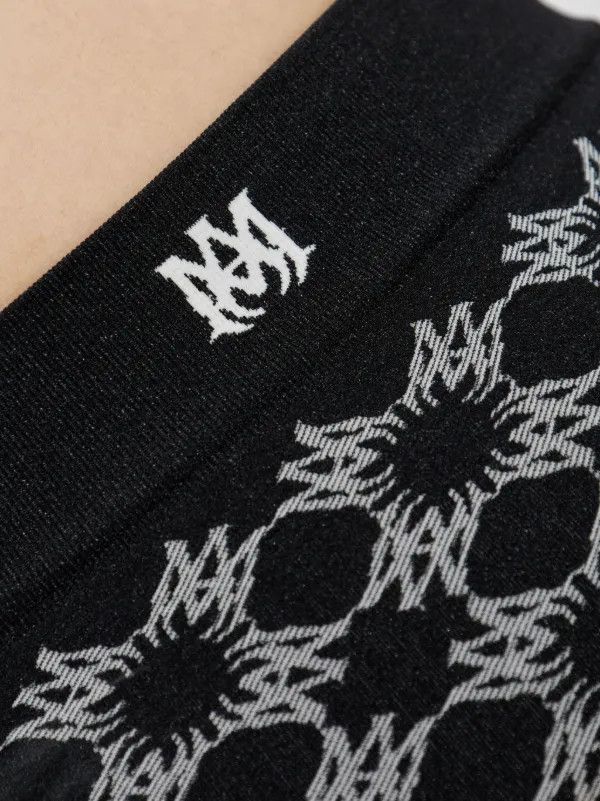 Balenciaga o1orln1125 MA Quad-Monogram Leggings in Black/White Size 26" / US 2 / IT 38 - 4 Thumbnail