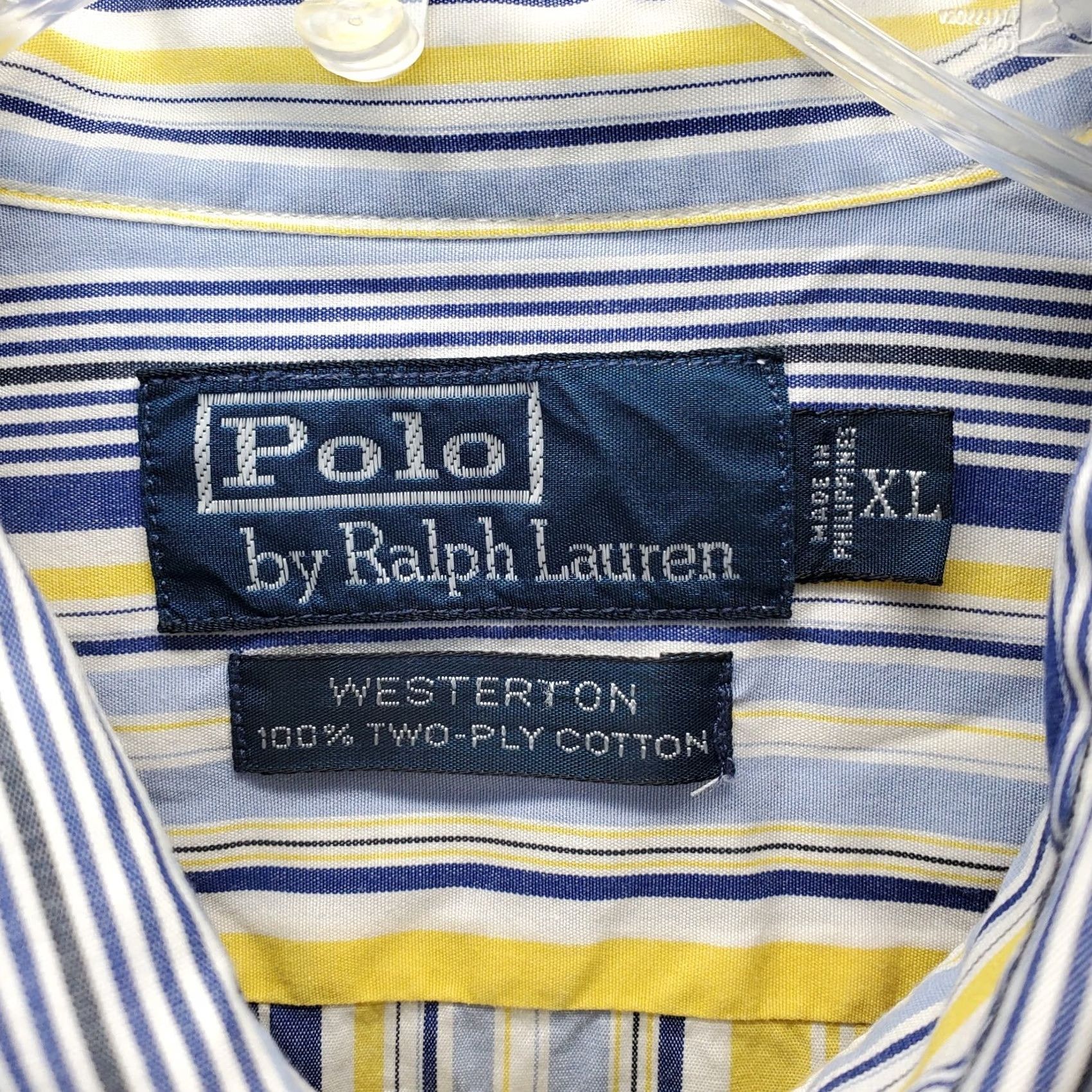 Polo Ralph Lauren VTG Polo Ralph Lauren Westerton Shirt Mens XL Multicolor Two Ply Cotton Button Up Size US XL / EU 56 / 4 - 5 Thumbnail