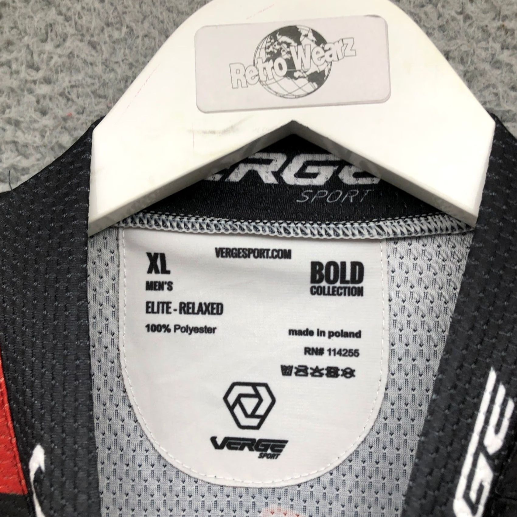 Vintage Verge Sports Cycling Jersey Shirt Mens XL Fitted Short Sleeve Elite Relaxed Black Blue Maroon White Logo Mock Neck Athletic Jersey Shirt Size US XL / EU 56 / 4 - 3 Thumbnail