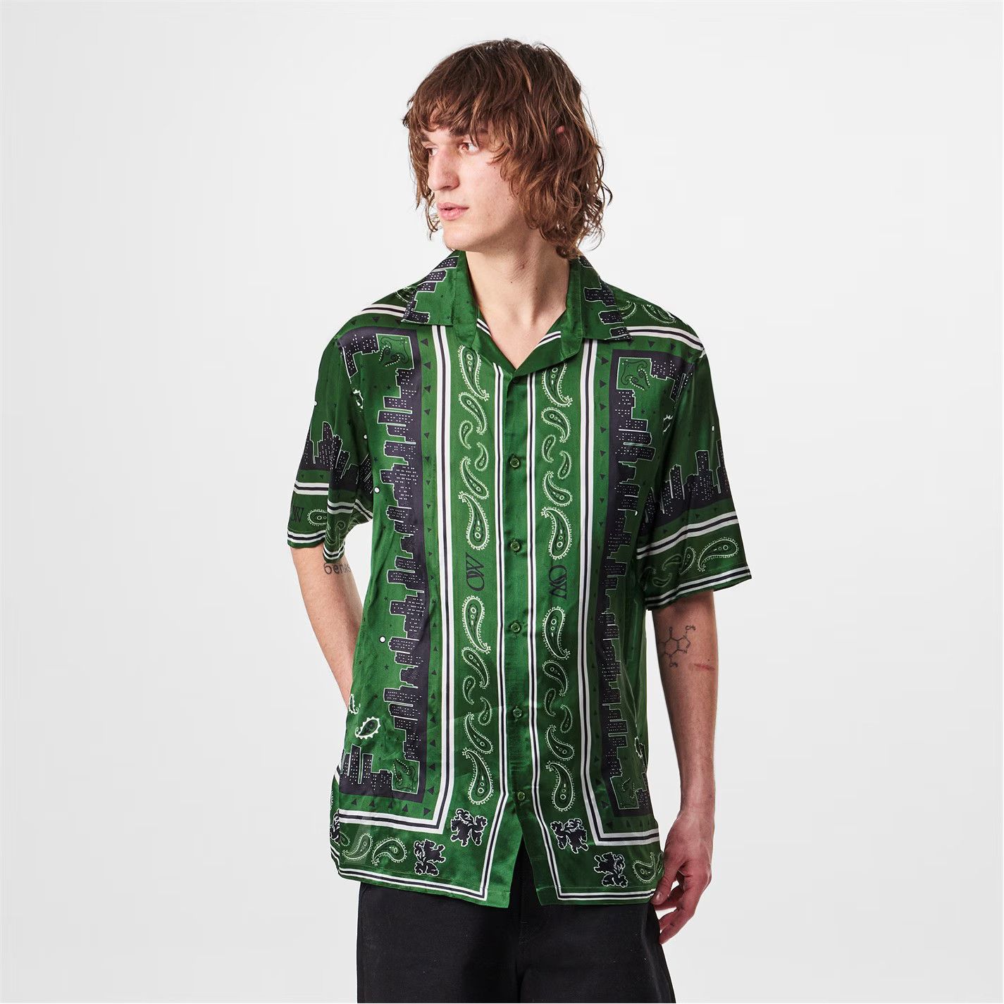 Off-White o1g2r1mq0326 Bandana Relaxed Fit Bowling Shirt in Multicolor Size US S / EU 44-46 / 1 - 4 Thumbnail