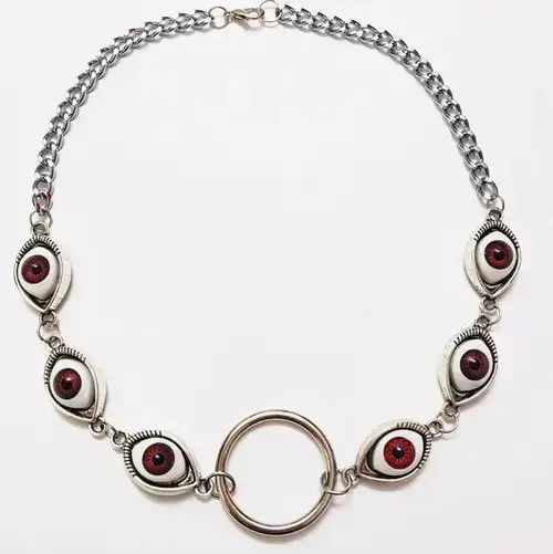 Toad&Co Evil Monsters 3rd Eye Red eyeballs Eye​​ Choker Size ONE SIZE - 4 Thumbnail