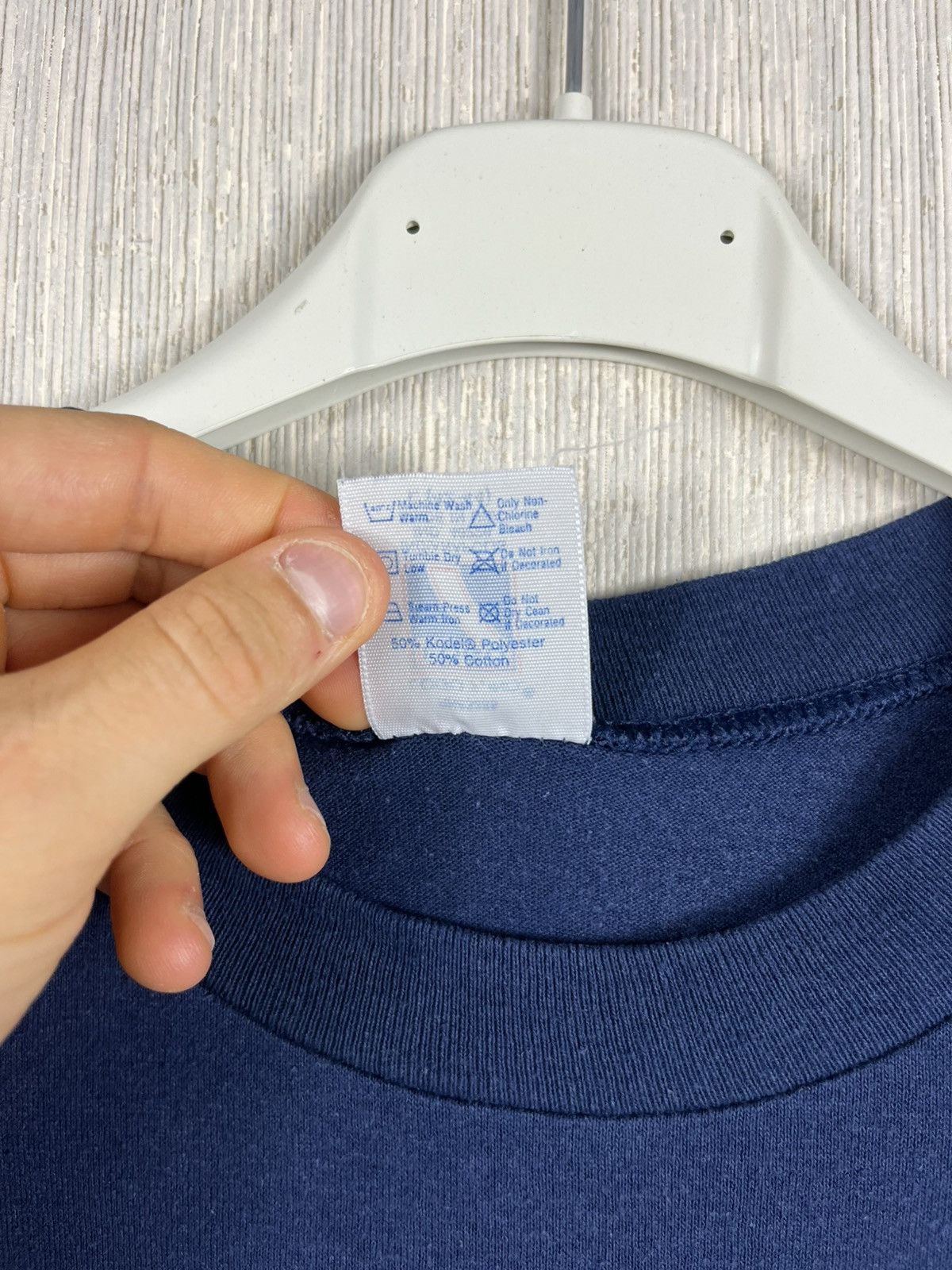 Logo 7 Vintage Logo7 New York Giants navy single stitch t-shirt tee Size US L / EU 52-54 / 3 - 13 Thumbnail