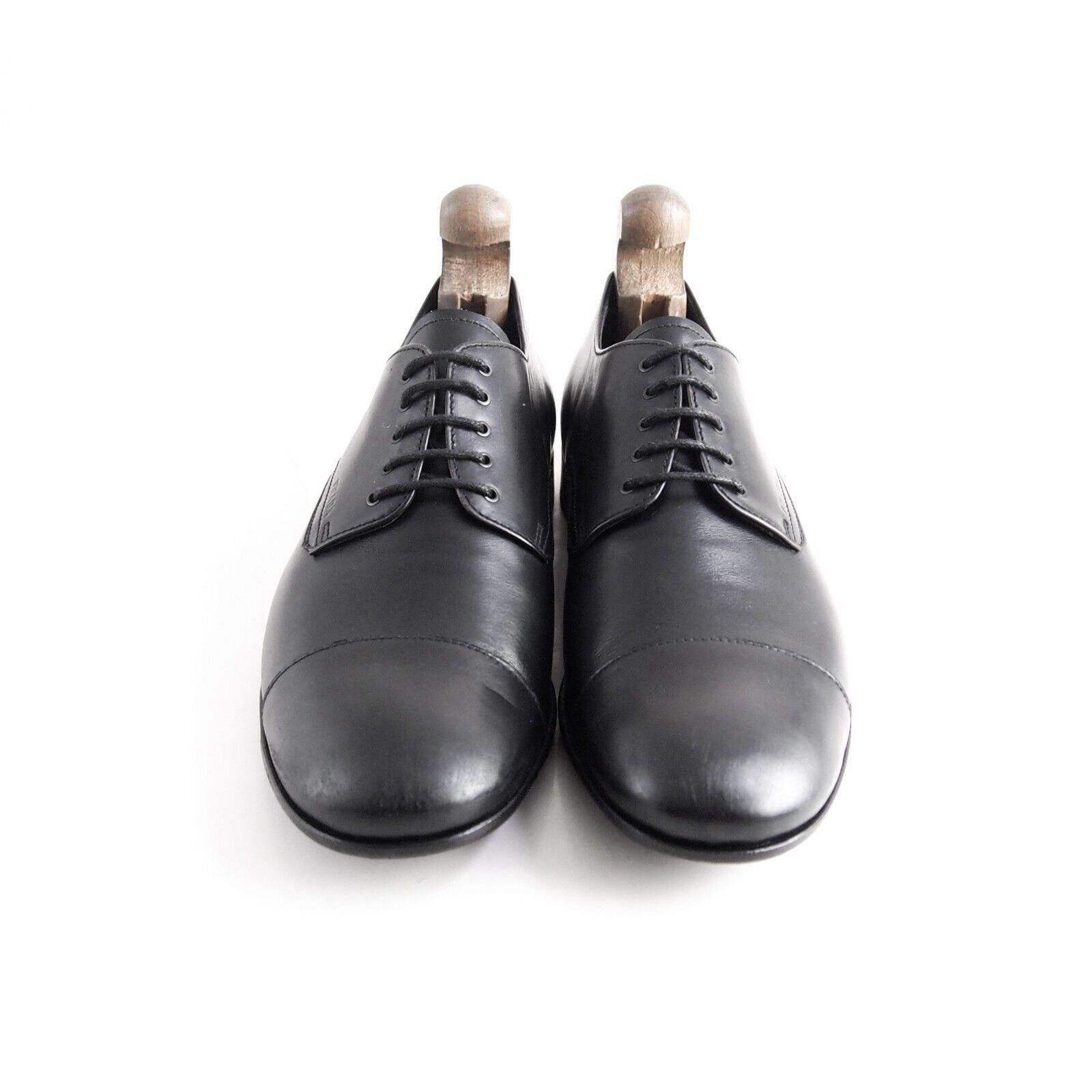 Prada Prada Cap Toe Oxfords 2E2719 Black Leather Mens US 9 EU 42 Size US 9 / EU 42 - 3 Thumbnail