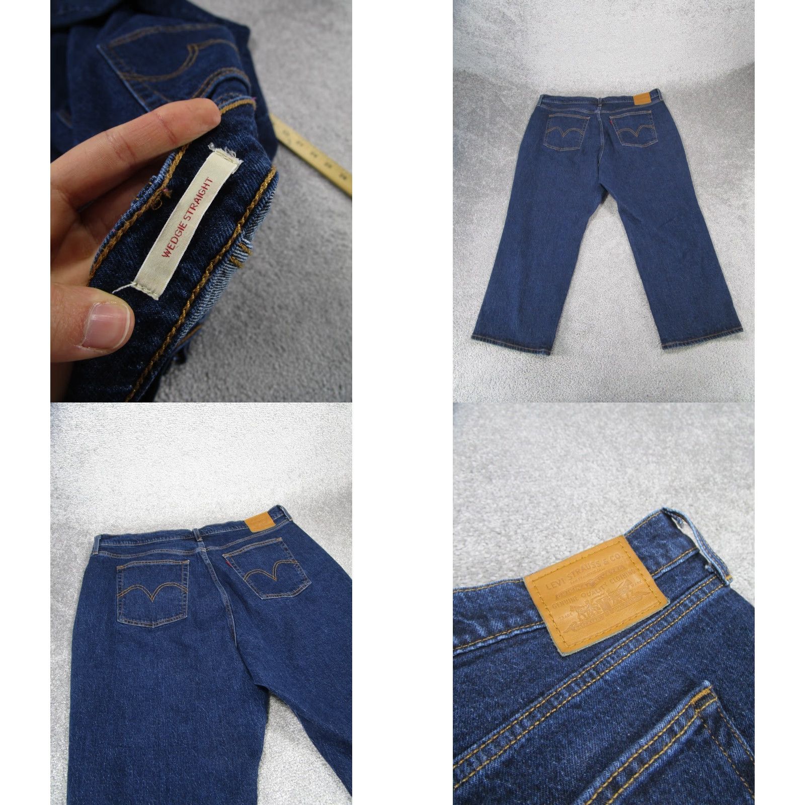 Levi's Levi's Jeans Womens Plus 41" Waist High Rise Dark Wash Denim Straight Blue Size 27" / US 4 / IT 40 - 8 Thumbnail