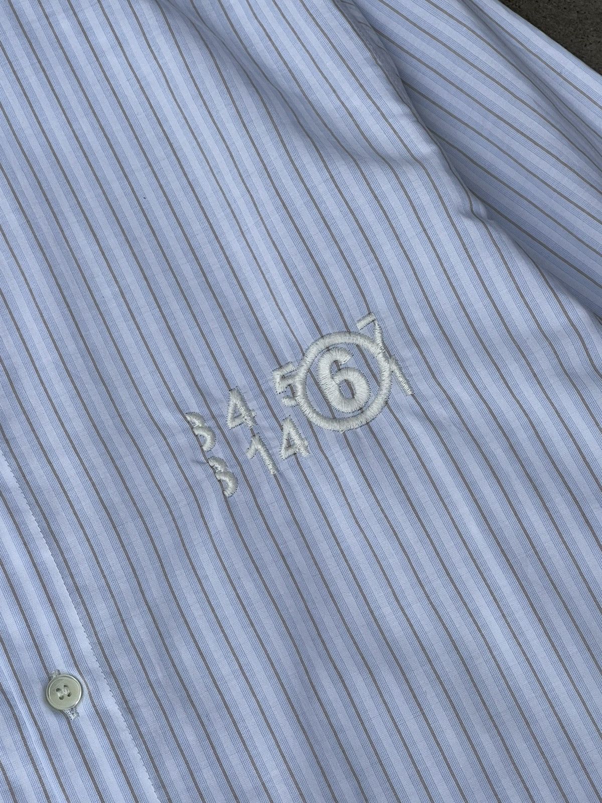 Maison Margiela !DS! SS23 Maison Margiela Stripped Numbers White Shirt Size M / US 6-8 / IT 42-44 - 13 Thumbnail