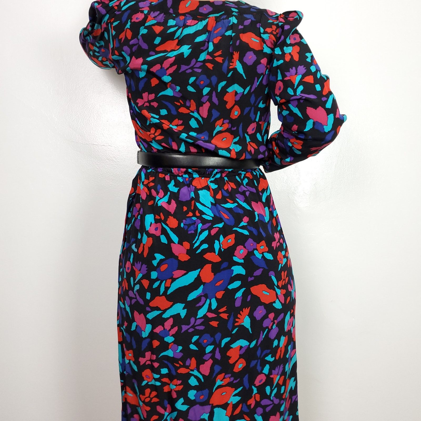 Saks Fifth Avenue Vintage Silk Saks Fifth Ave Funky Print Dress 6 Size M / US 6-8 / IT 42-44 - 5 Thumbnail