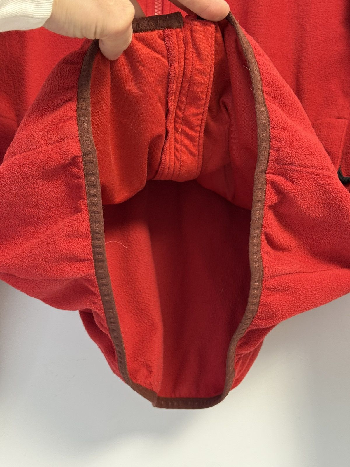 The North Face The North Face Full Zip Fleece Jacket Red Embroidered Logo Size US L / EU 52-54 / 3 - 12 Thumbnail
