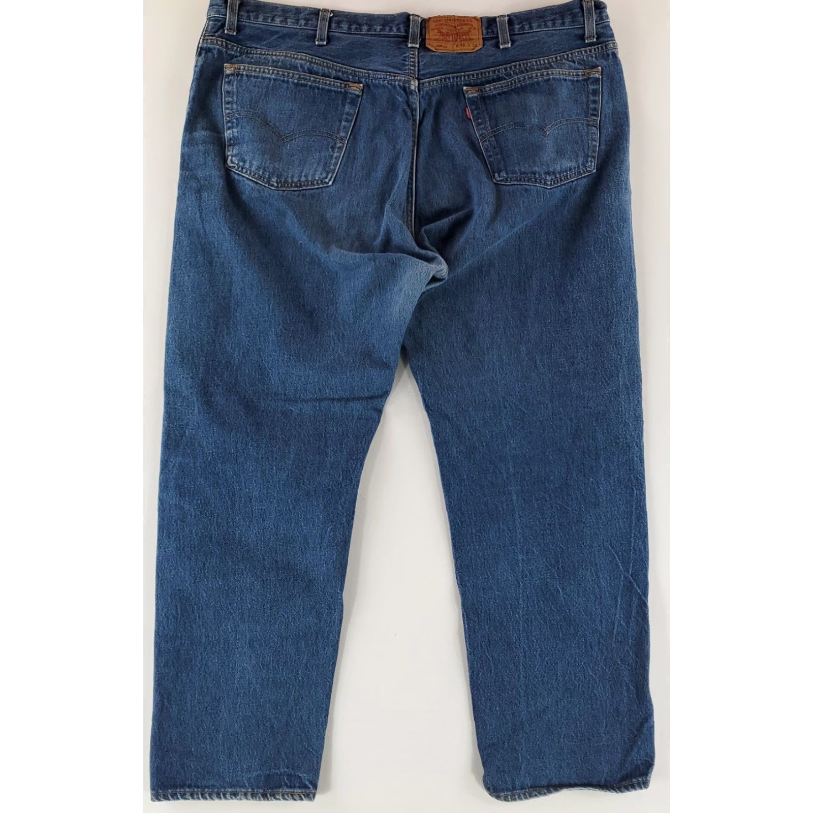 Levi's VINTAGE Levi's 501 501xx Jeans Men 44x34 Blue 90s Made USA Straight Butt 30 Inseam Mens Size US 44 / EU 60 - 3 Thumbnail