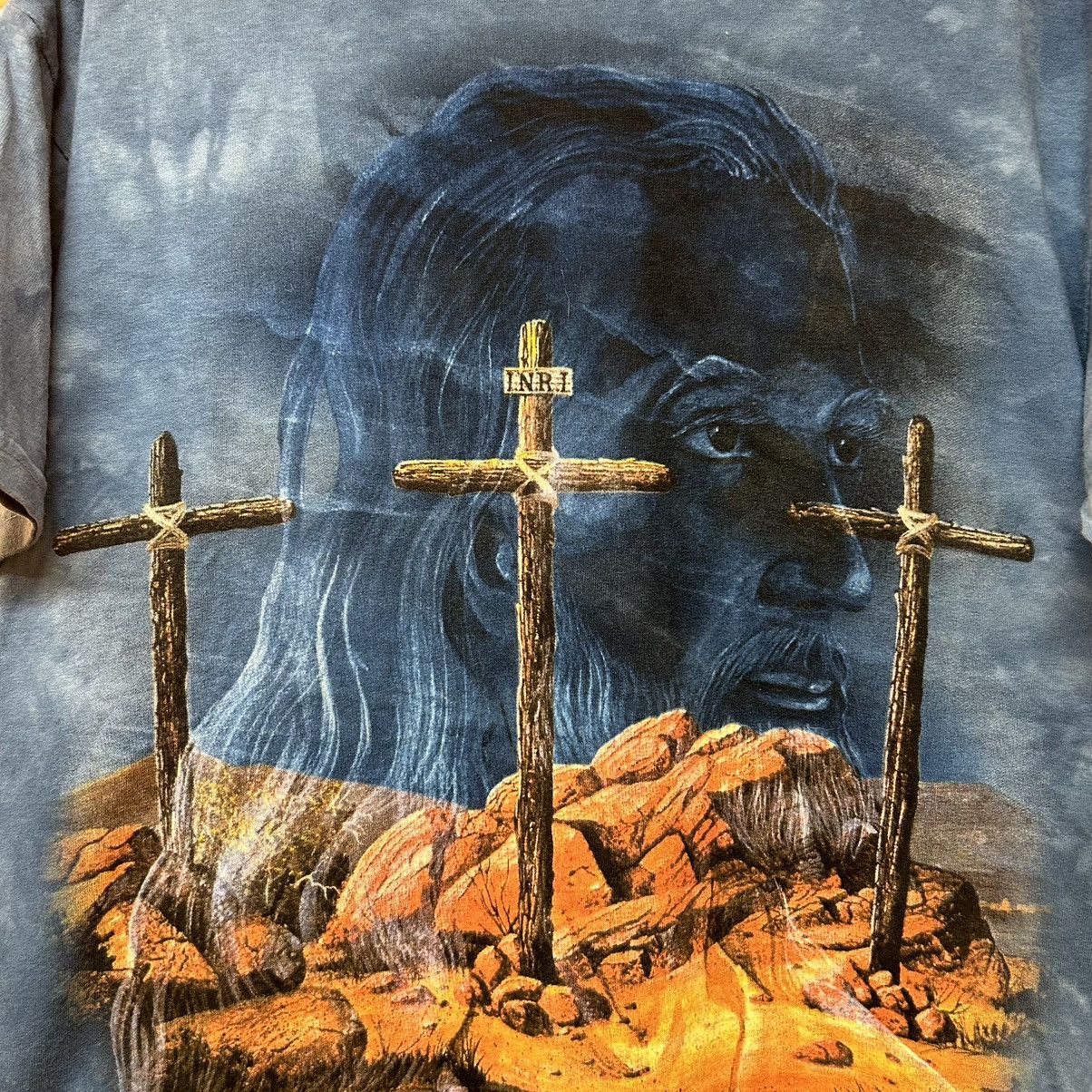 Vintage Vintage Jesus Religious Crosses Blue Tie Dye Graphic T Shirt Size US M / EU 48-50 / 2 - 7 Thumbnail