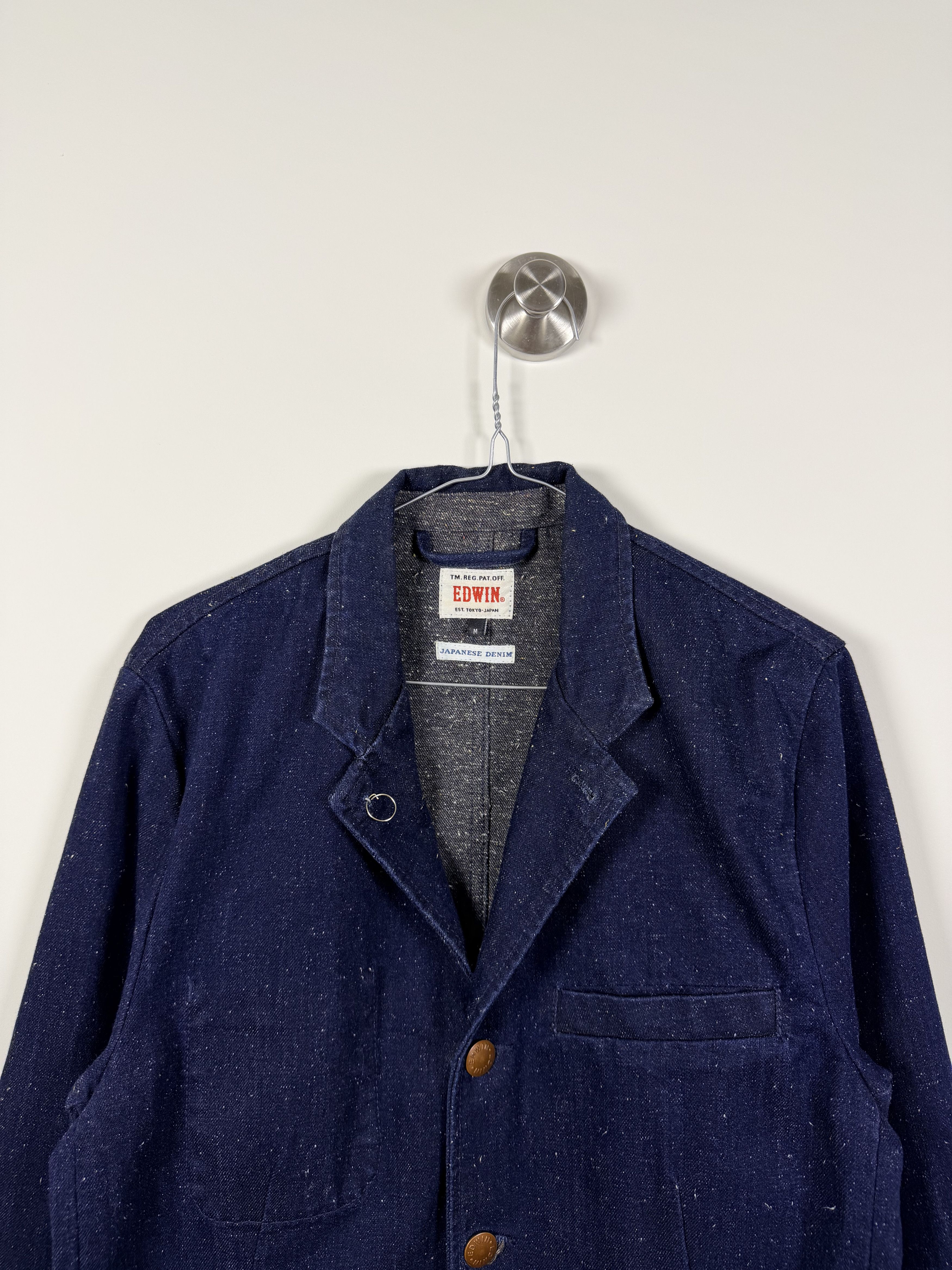 Edwin Men's Edwin Redford Japanese Raw Denim Jacket (M) Size US M / EU 48-50 / 2 - 2 Thumbnail