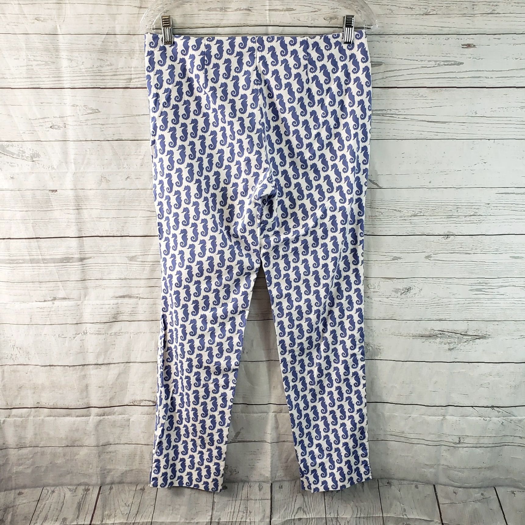 Brooks Brothers Brooks Brothers Womens Natalie Fit Pants Sz 4 Cotton Blend Blue Seahorses Vintage No N/A Size 27" / US 4 / IT 40 - 3 Thumbnail