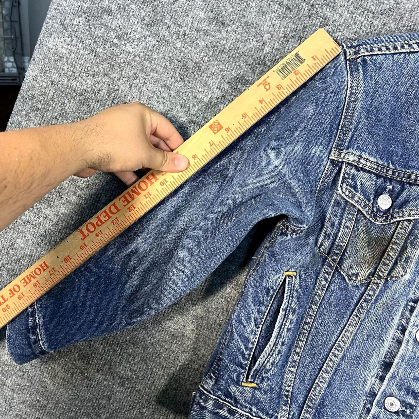 Levi's VINTAGE Levi's Trucker Jacket Women's Medium Red Tab Jean Coat 57511 Blue Denim Size 32" / US 10 / IT 46 - 4 Thumbnail