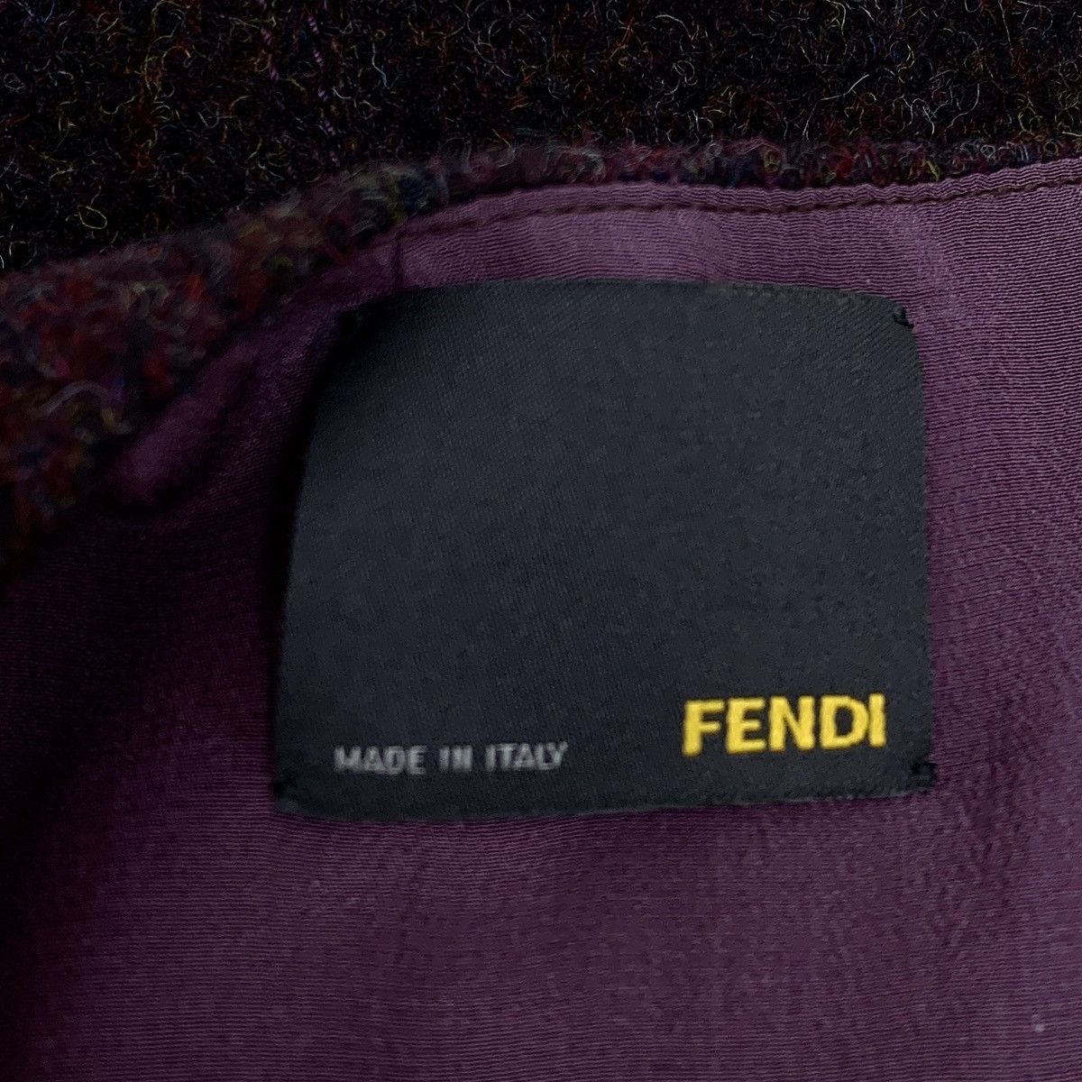 Fendi Fendi dark purple locker wool tweed dress Size M / US 6-8 / IT 42-44 - 5 Thumbnail