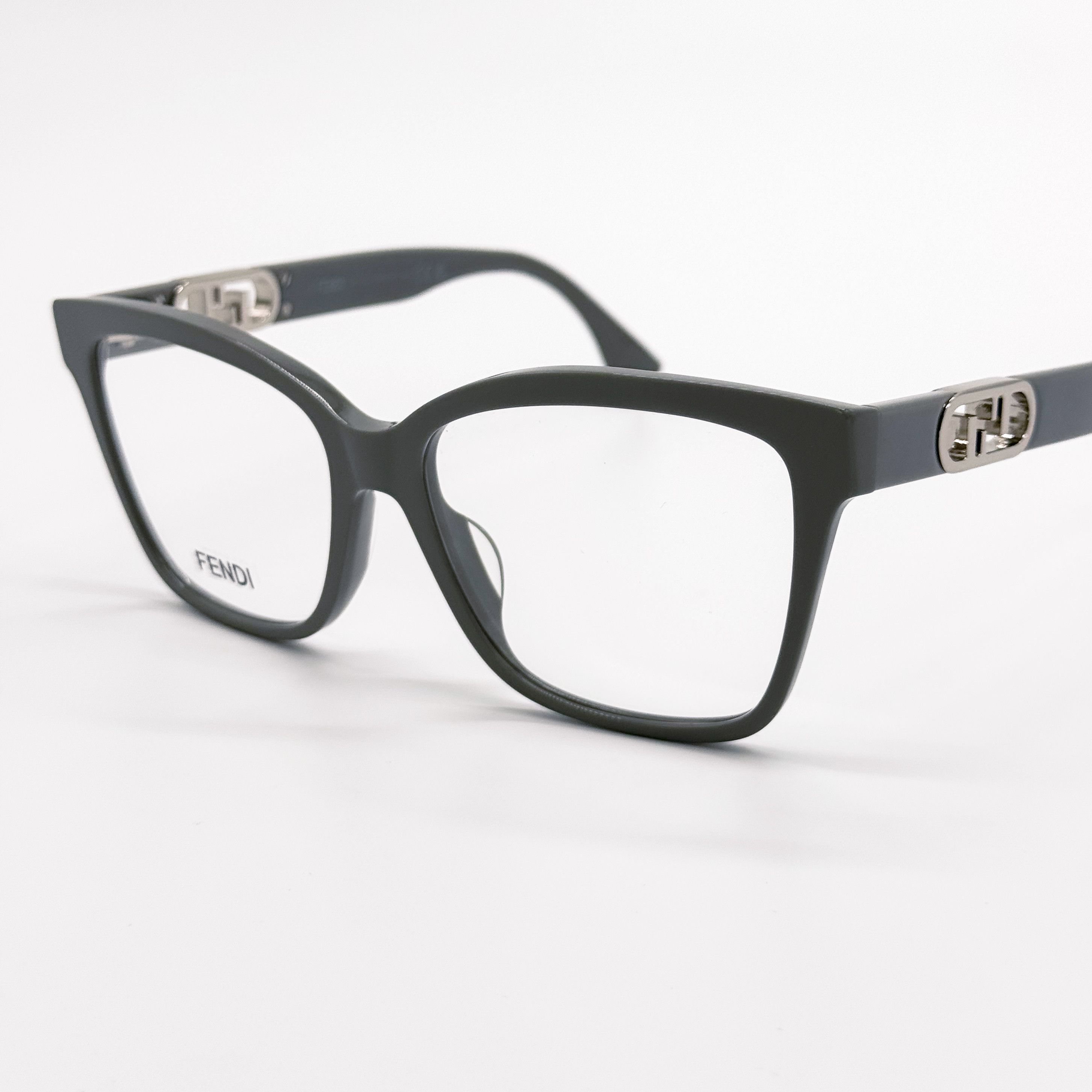Fendi NEW FENDI FE50025I 020 SHINY GREY UNISEX EYEGLASSES FENDI Size ONE SIZE - 5 Thumbnail