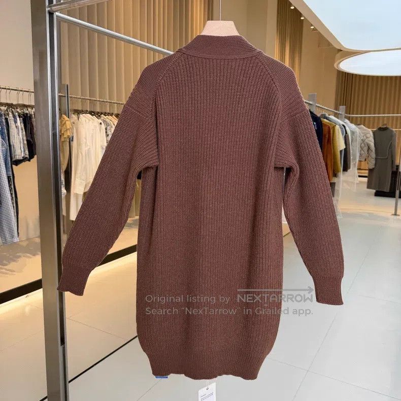 Hermes Hermes Marl Brown Cashmere Knit Mid-Length Open Cardigan J Size XXS / US 00 / IT 34 - 2 Thumbnail