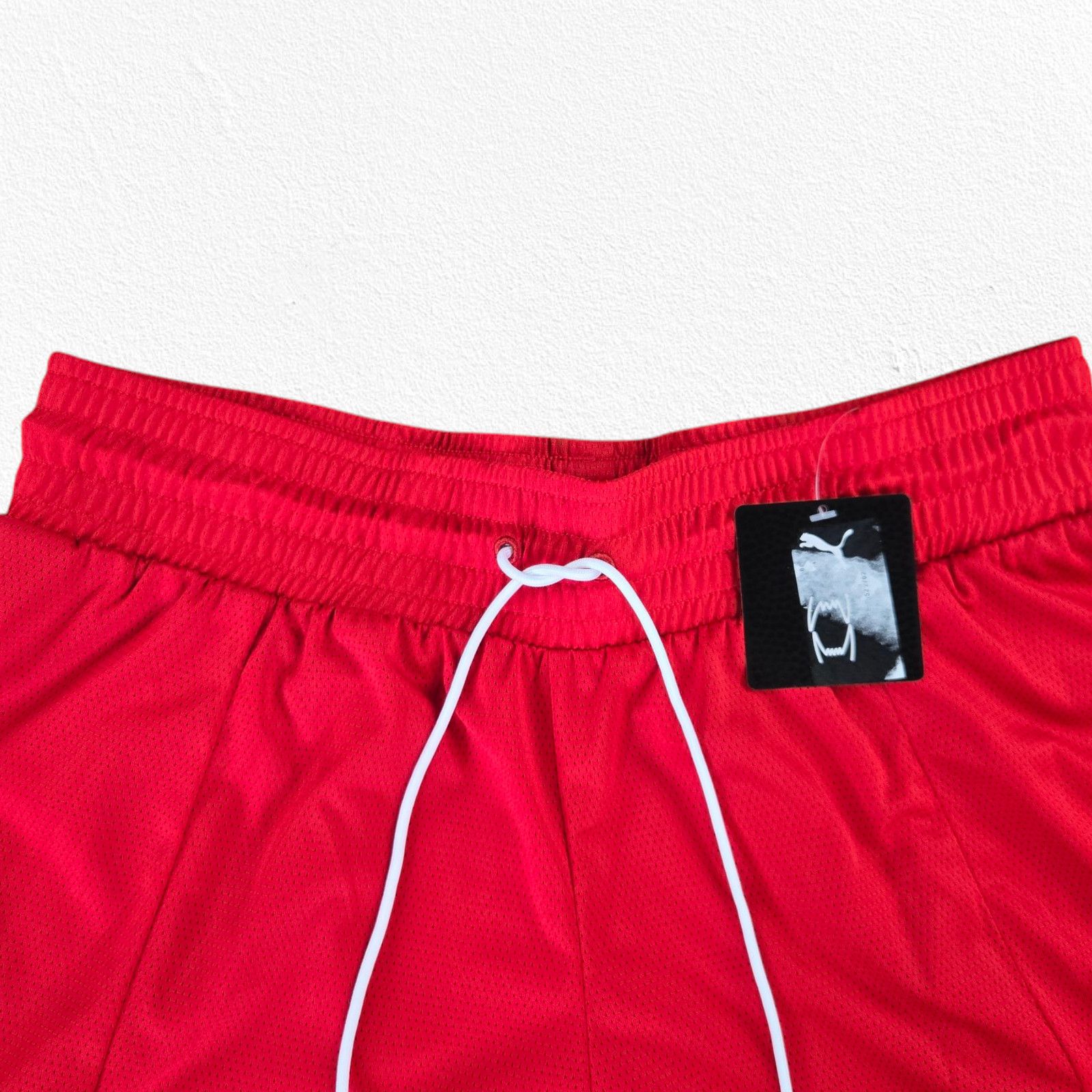 Puma Puma Hoops Red Athletic High Waisted Shorts Size Medium Size US 32 / EU 48 - 3 Thumbnail