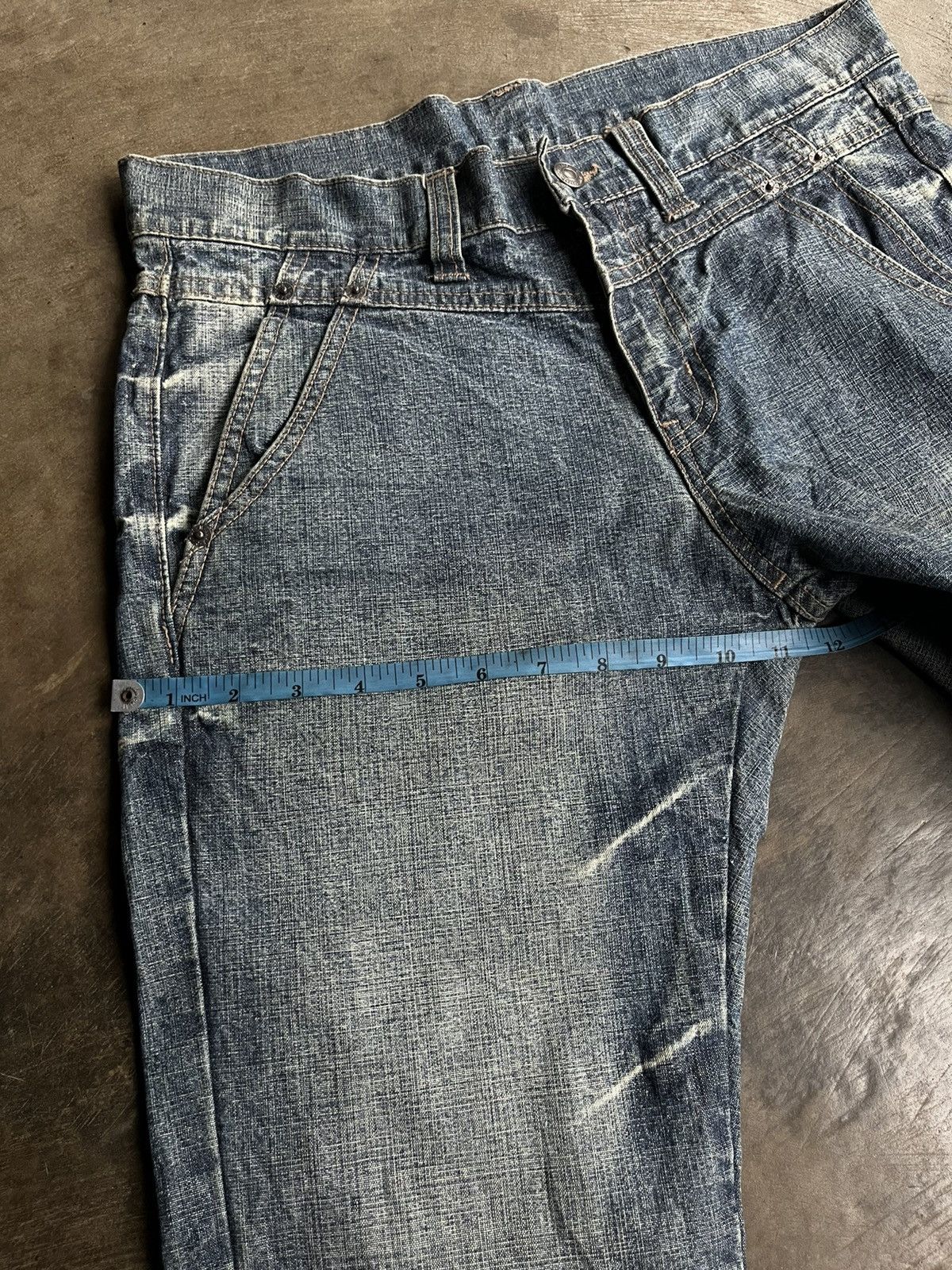 If Six Was Nine 2000s JAPANESE PPFM FADED WASH DENIM FLARE PANTS PUNK STYLE Size US 30 / EU 46 - 13 Thumbnail