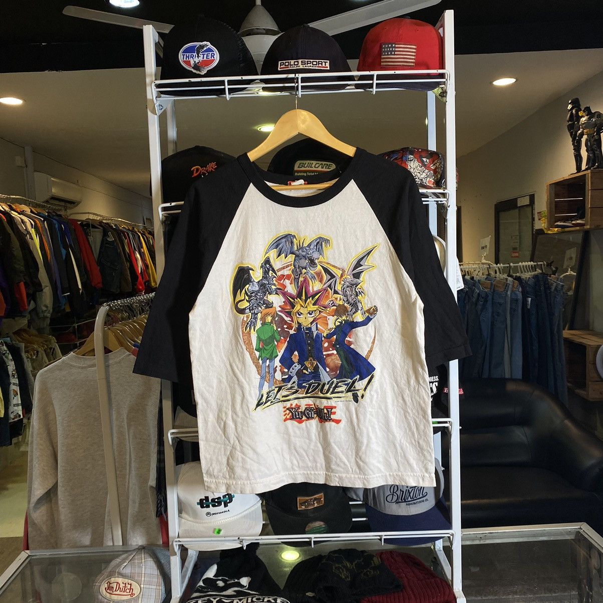 Anime VINTAGE 1996 Yugioh Let’s Duel 3Quarter T-Shirts Size US M / EU 48-50 / 2 - 1 Thumbnail