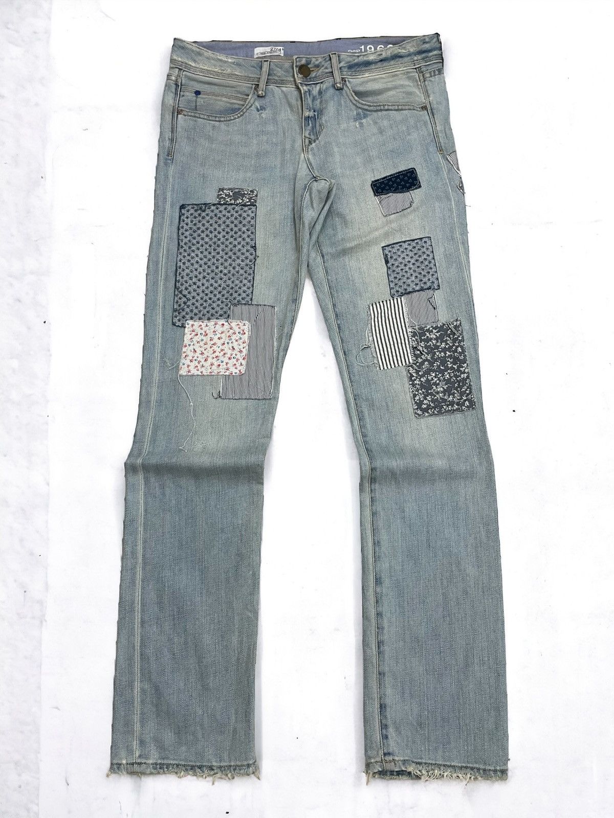 Designer × Japanese Brand Gap 1969 Summer Wear Soft Distress Denim Kapital Boro Style Size US 31 - 1 Thumbnail