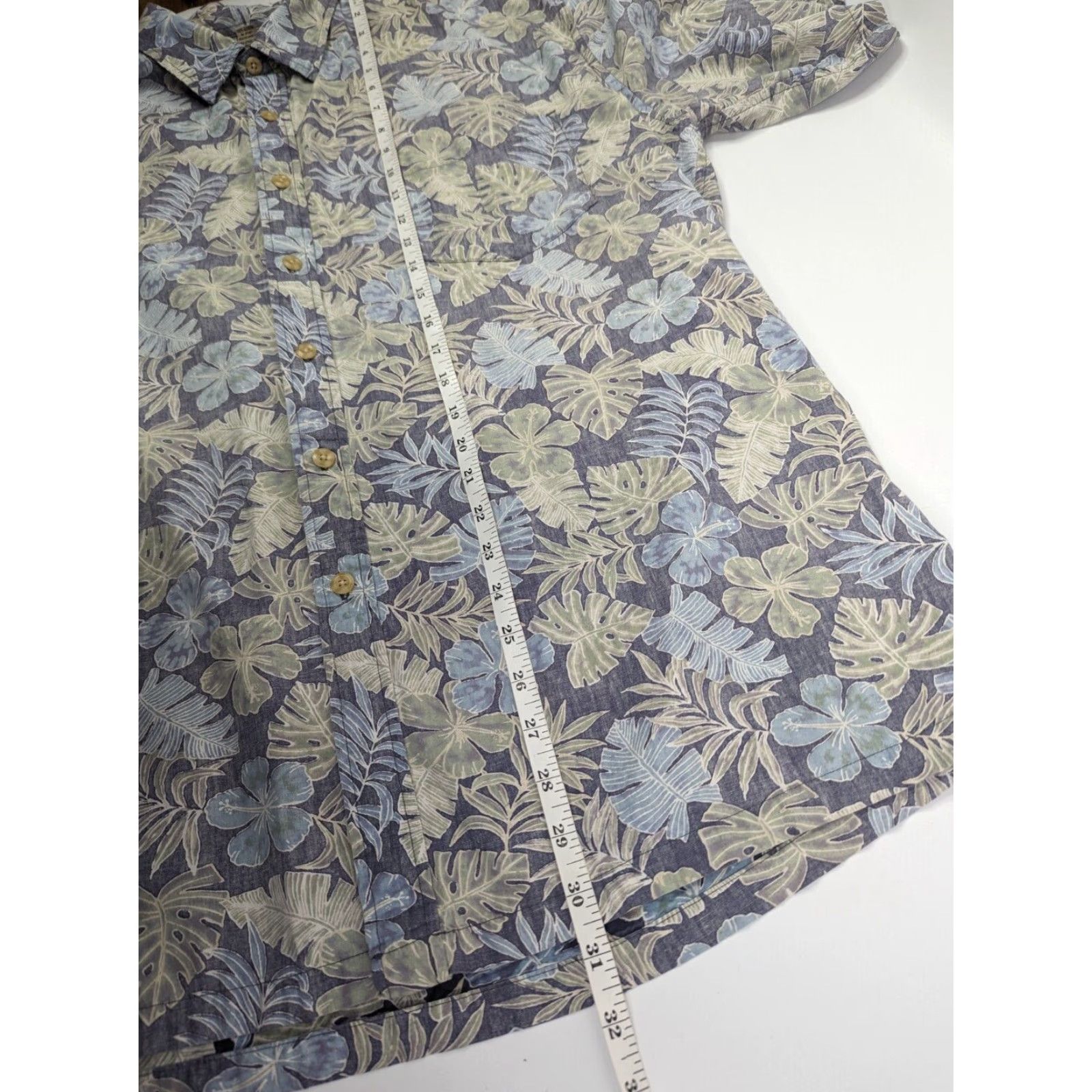 Vintage Cooke Street Shirt 2XL Mens Tropical Hawaiian Floral Blue Cotton Button-Up Short Sleeve Size US XXL / EU 58 / 5 - 3 Thumbnail
