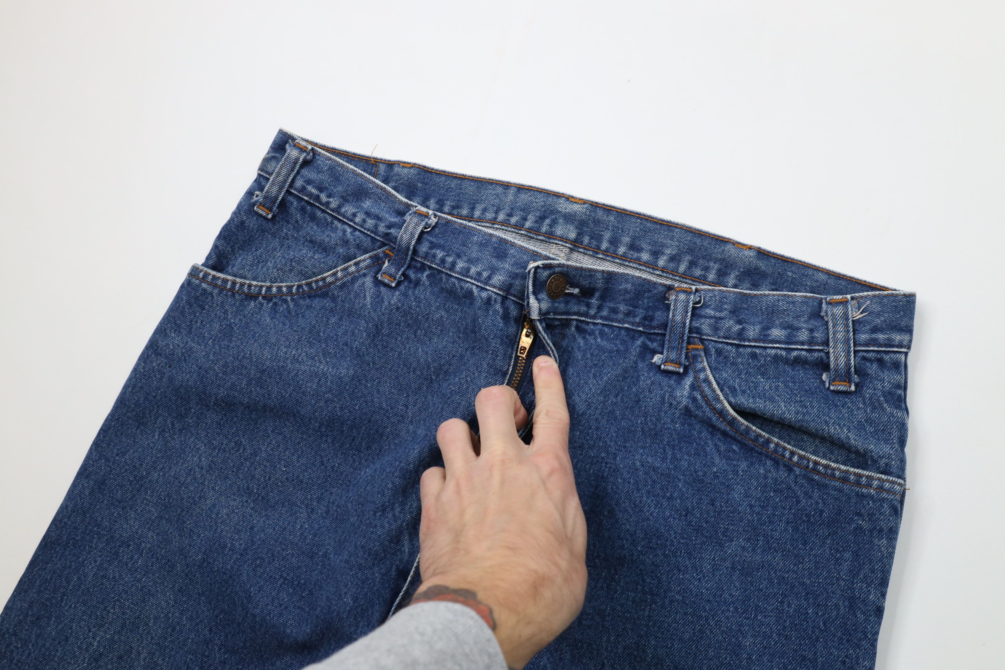 Vintage Vintage 70s Streetwear Flared Wide Leg Denim Jeans USA Size US 36 / EU 52 - 8 Thumbnail