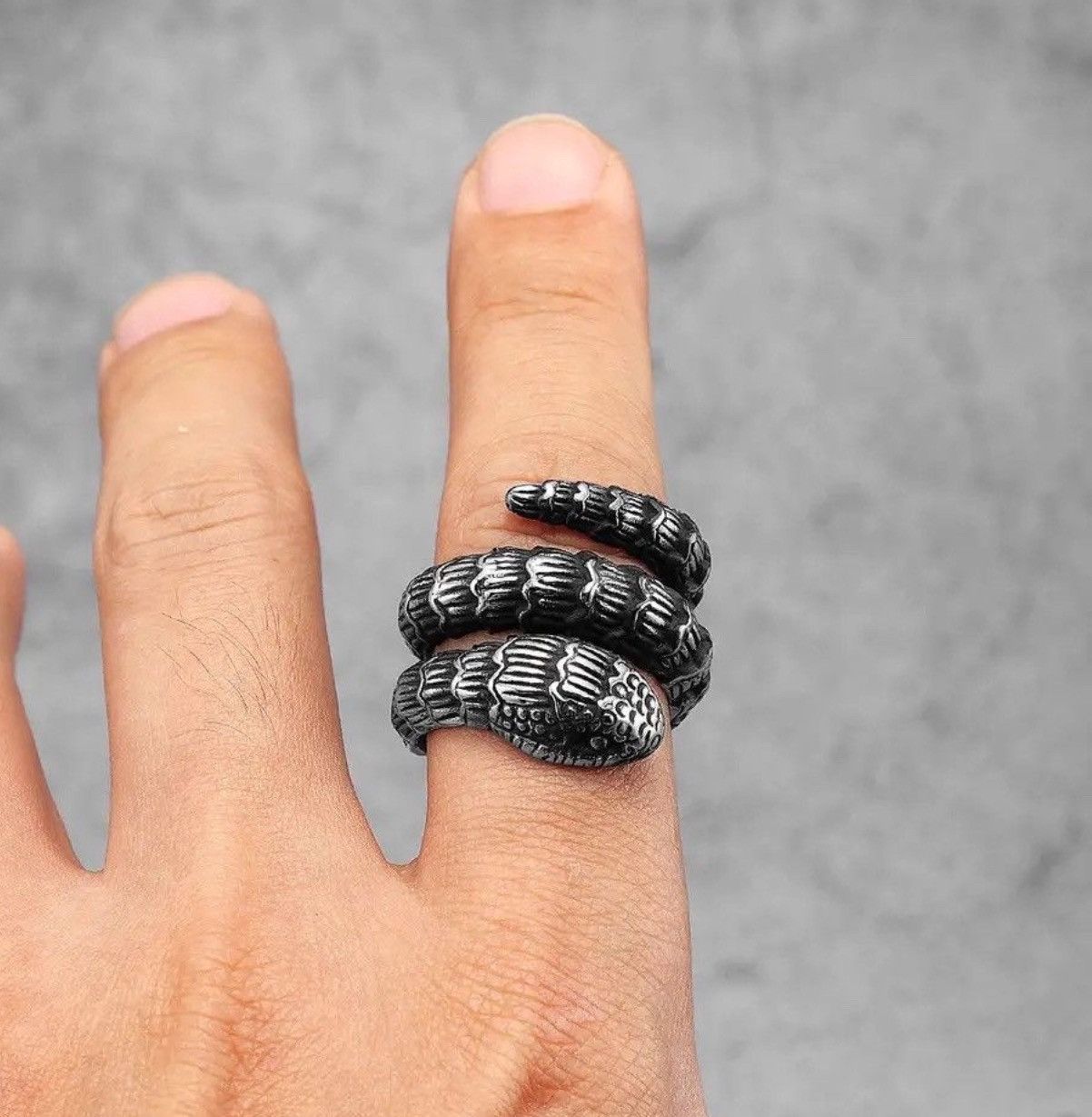 Vintage Creative Unique Snake Rings Size ONE SIZE - 2 Thumbnail