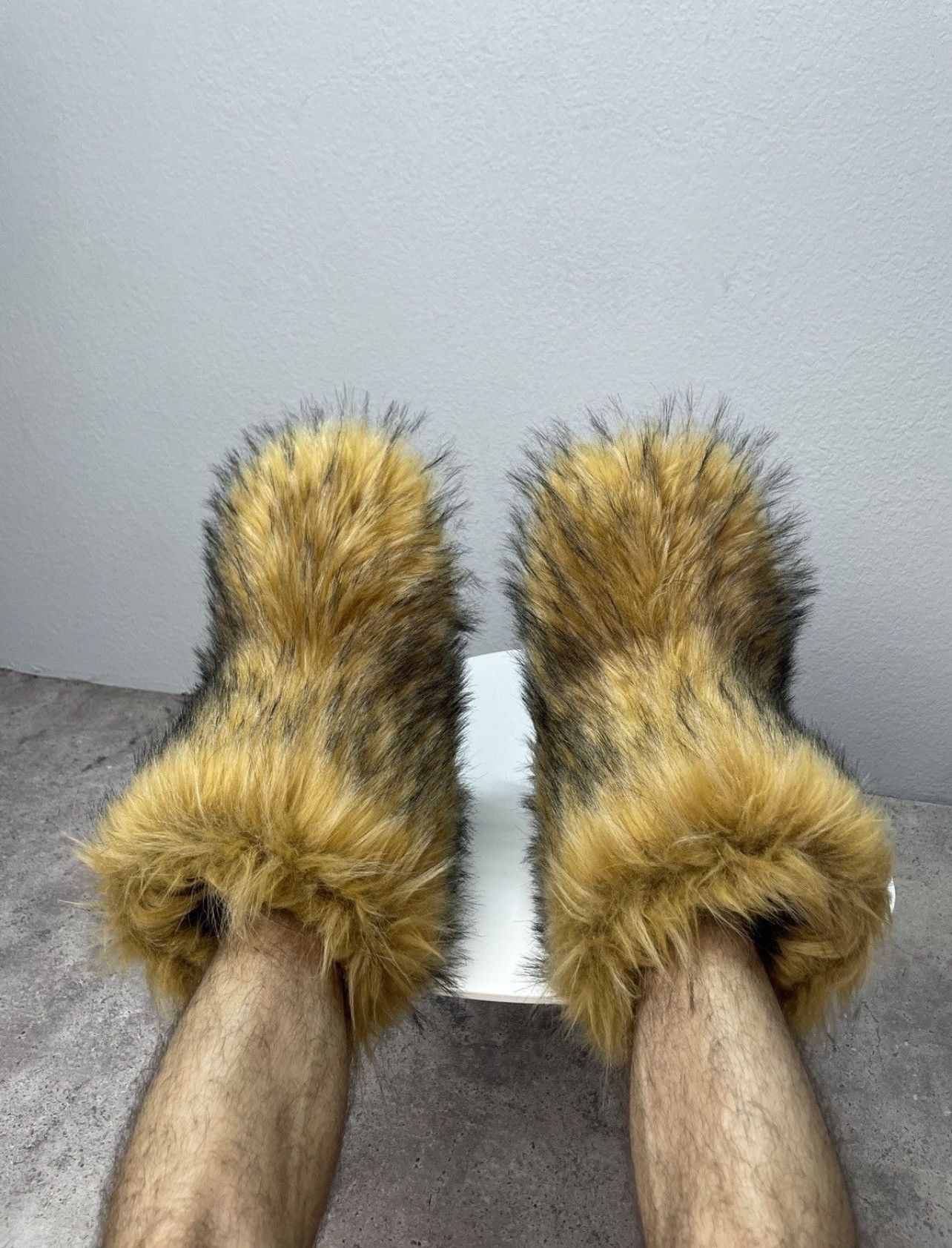 If Six Was Nine Vintage Y2K Balenciaga Style Fur Faux Leather Biker Boots Size US 9 / EU 42 - 9 Thumbnail