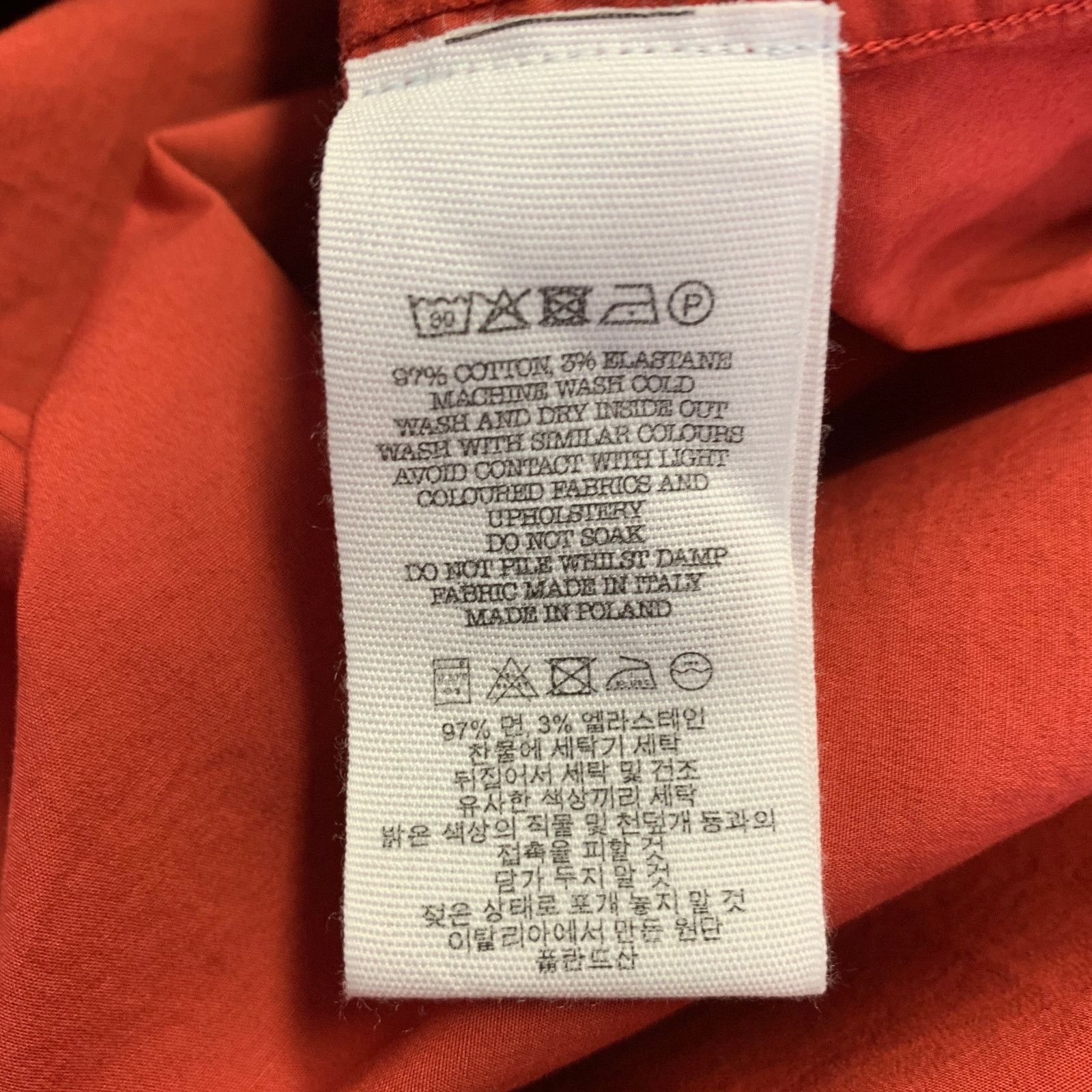 YMC Wray Red Brick Cotton Oversized One Pocket Long Sleeve Shirt Size US M / EU 48-50 / 2 - 5 Thumbnail