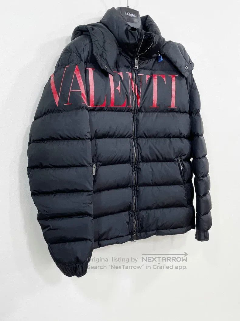 Valentino Valentino Letter print men's hooded down jacket Size US XL / EU 56 / 4 - 2 Thumbnail