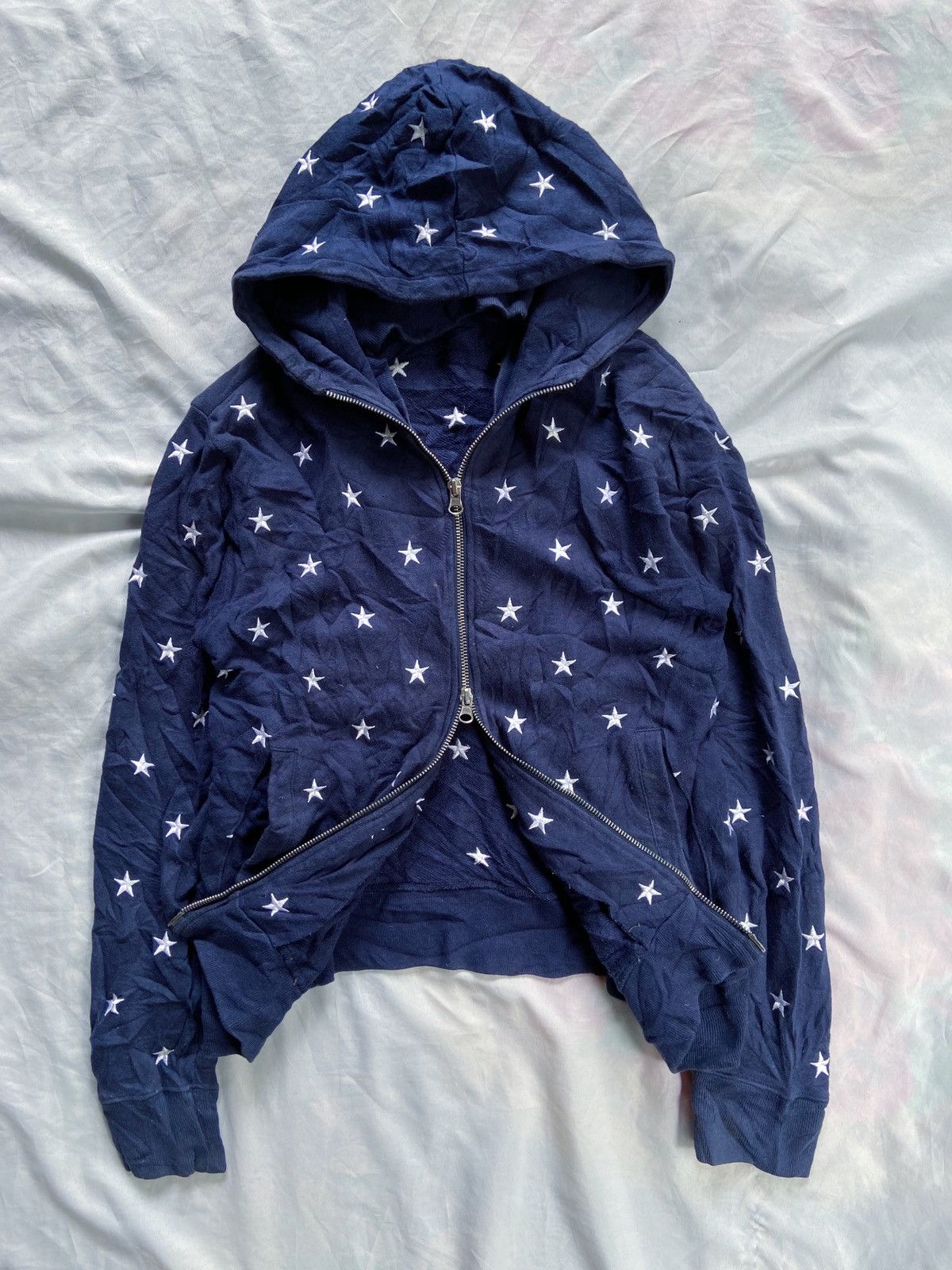 semanticdesign JAPANESE UKNOWN BRAND EMBROIDERY STARS ZIP HOODIE Size US S / EU 44-46 / 1 - 1 Thumbnail