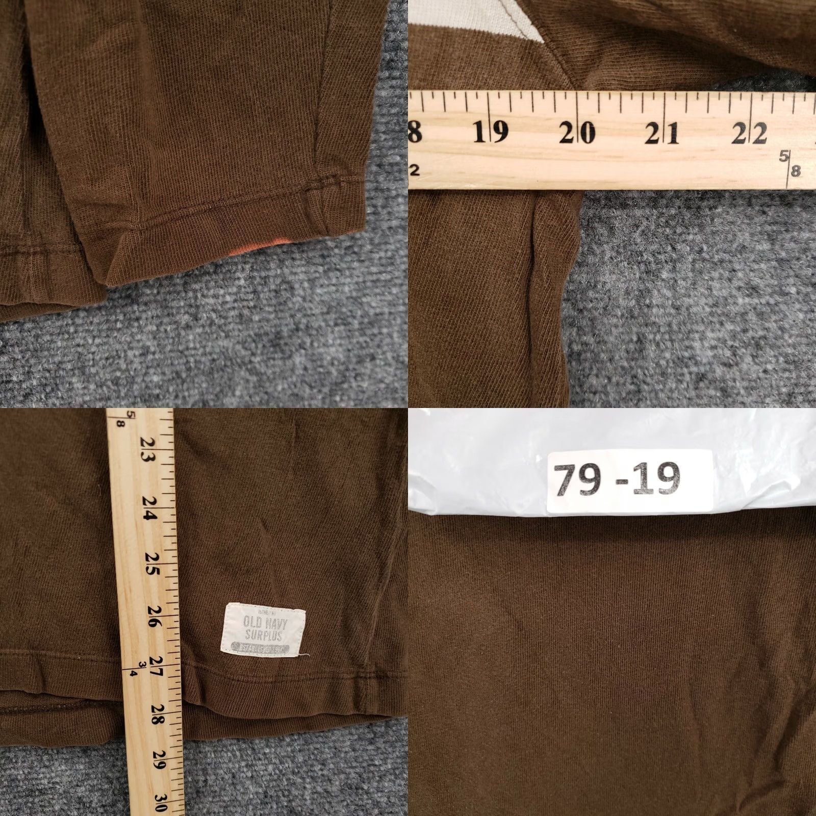 Old Navy Old Navy Mens M Medium Brown Surplus T-Shirt Long Sleeve Crew Neck Shirt Regular Fit Size US M / EU 48-50 / 2 - 8 Thumbnail
