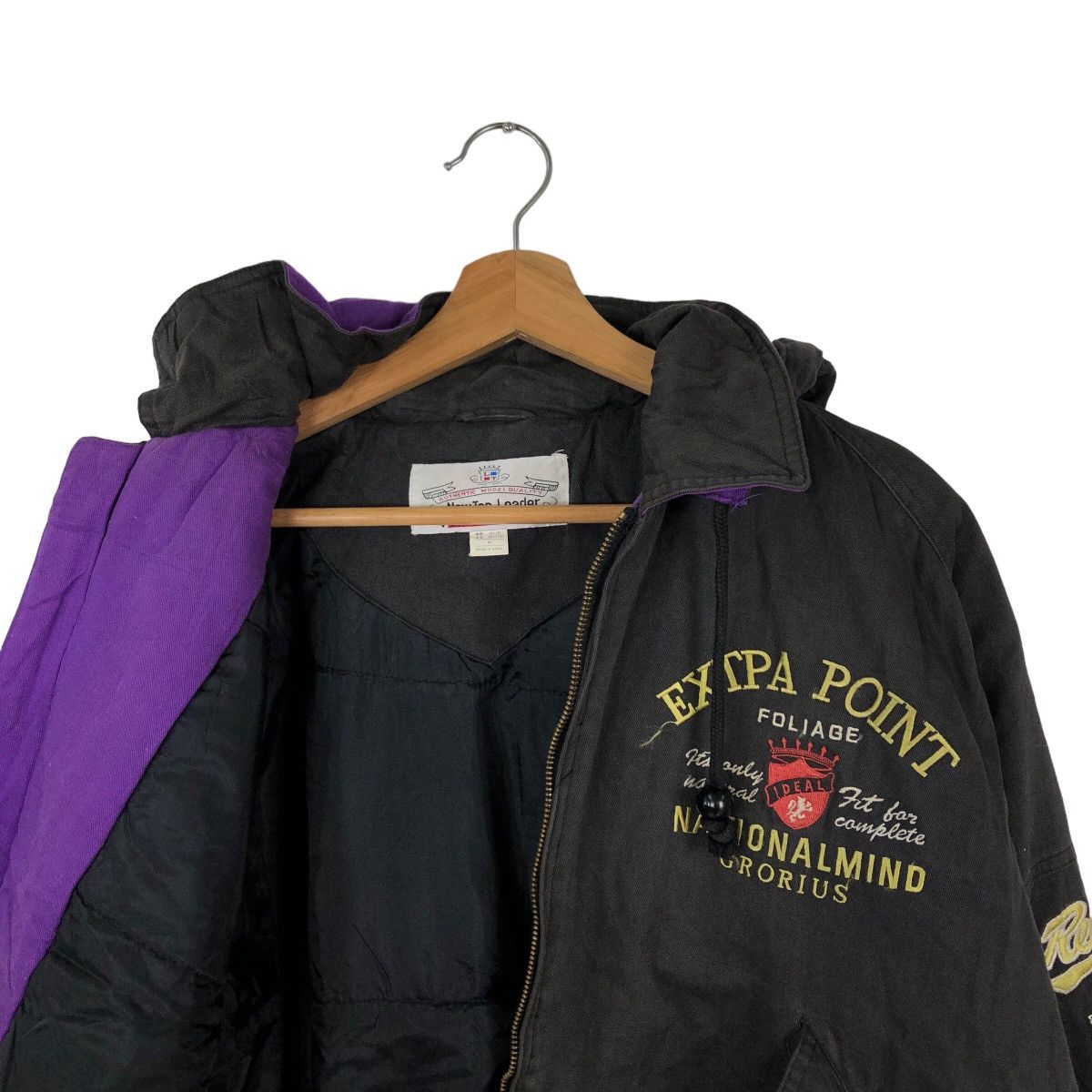 Japanese Brand 🔥90s VINTAGE BOMBER JACKET BIG LOGO RIOTRIOT NEW TOP LEADER Size US M / EU 48-50 / 2 - 10 Thumbnail