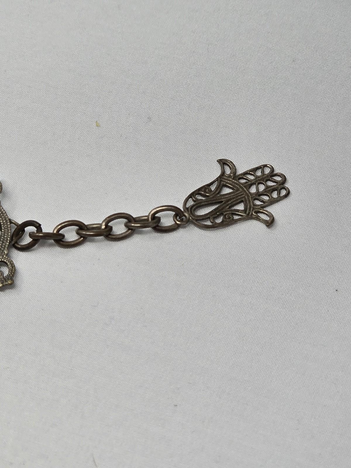 Antique Rivet Antique Art Deco Egyptian Czech Glass Scarab Bracelet Size ONE SIZE - 4 Thumbnail