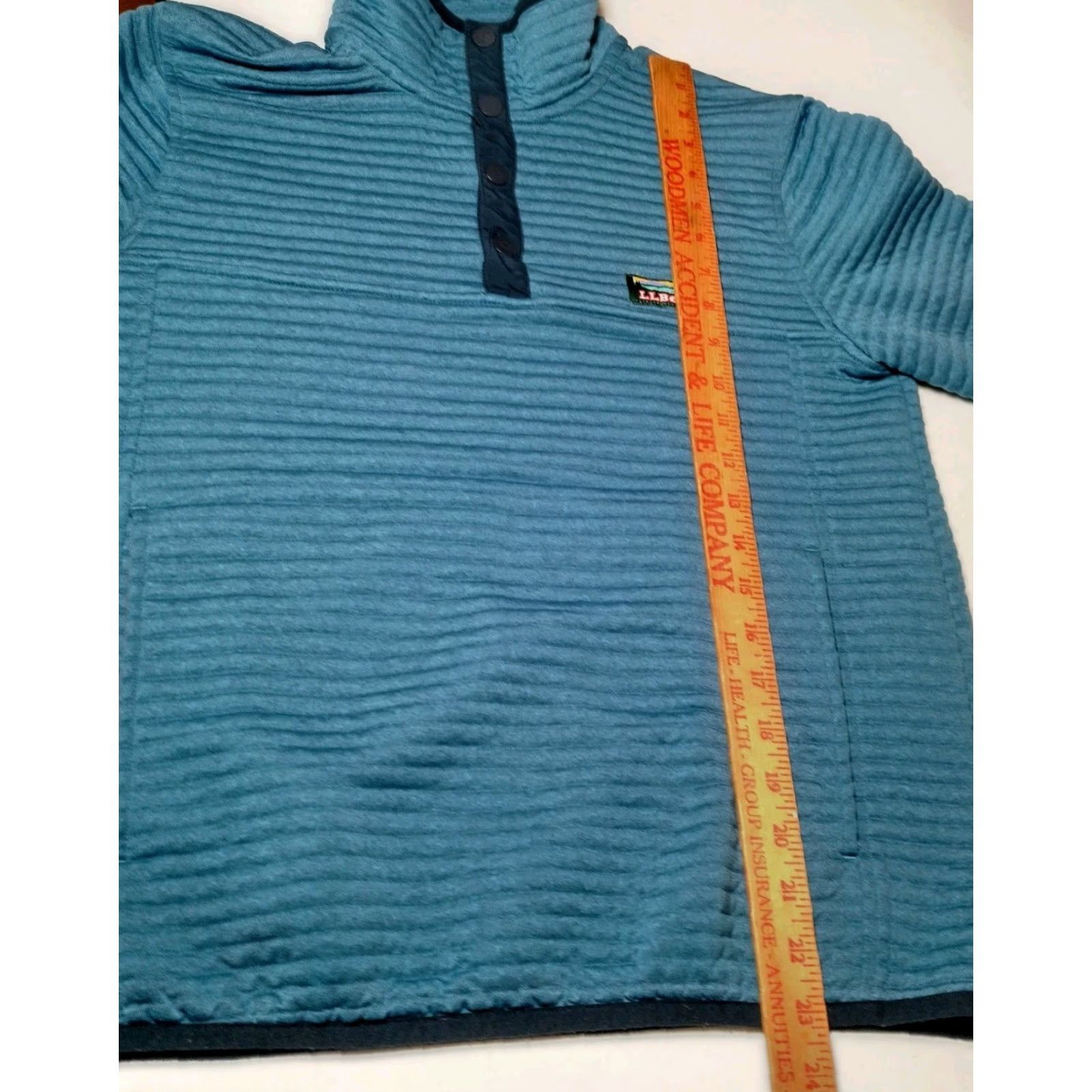 Vintage LL Bean Jacket Men Small Blue Ribbed Pullover Snap Up Shirt Outdoors Camp Hike Pullover jacket Mens Blue Ribbed Snap Band Collar Size US S / EU 44-46 / 1 - 5 Thumbnail