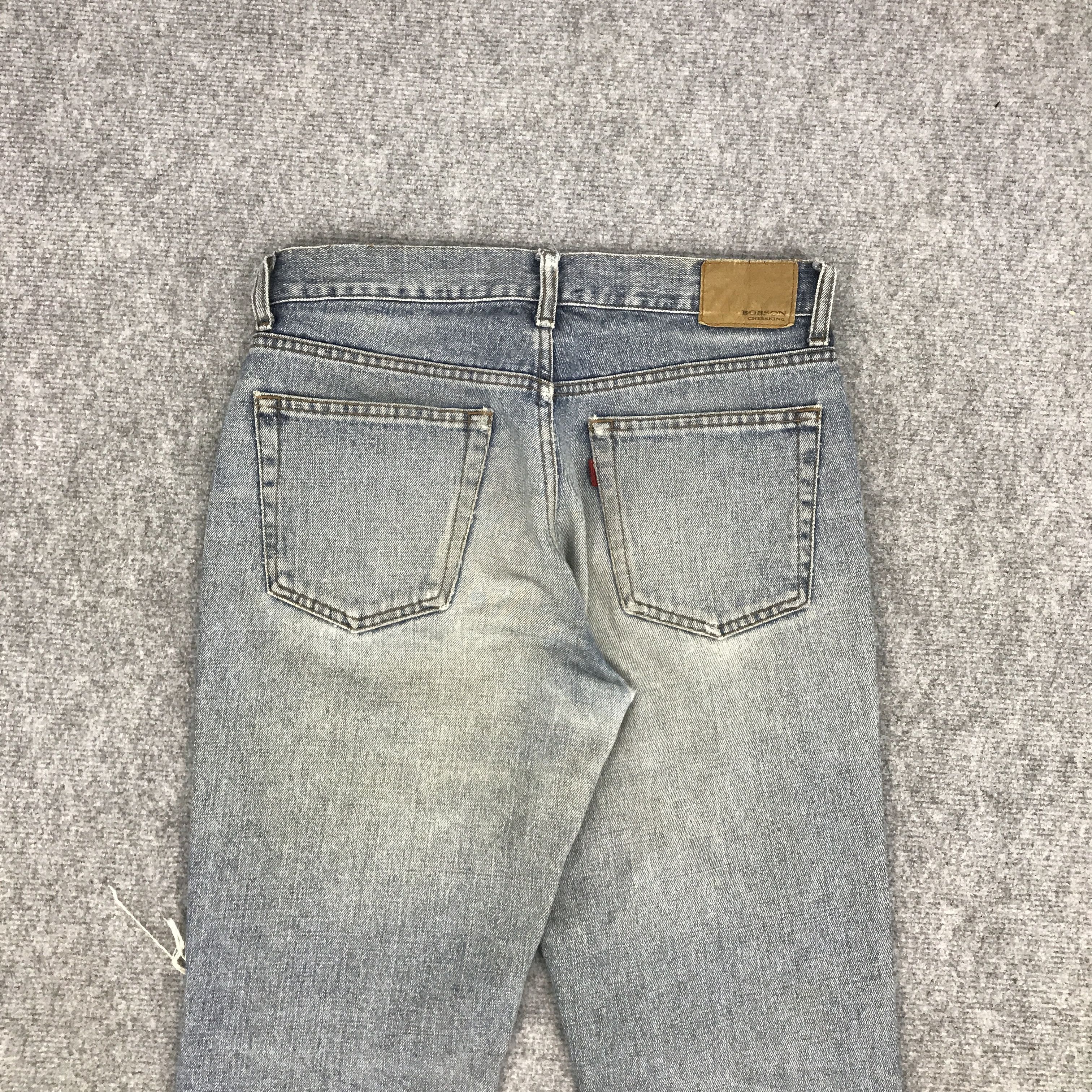 Japanese Brand BOBSON CHESSKING DISTRESSED BOOTCUT JEANS Size US 31 - 5 Thumbnail