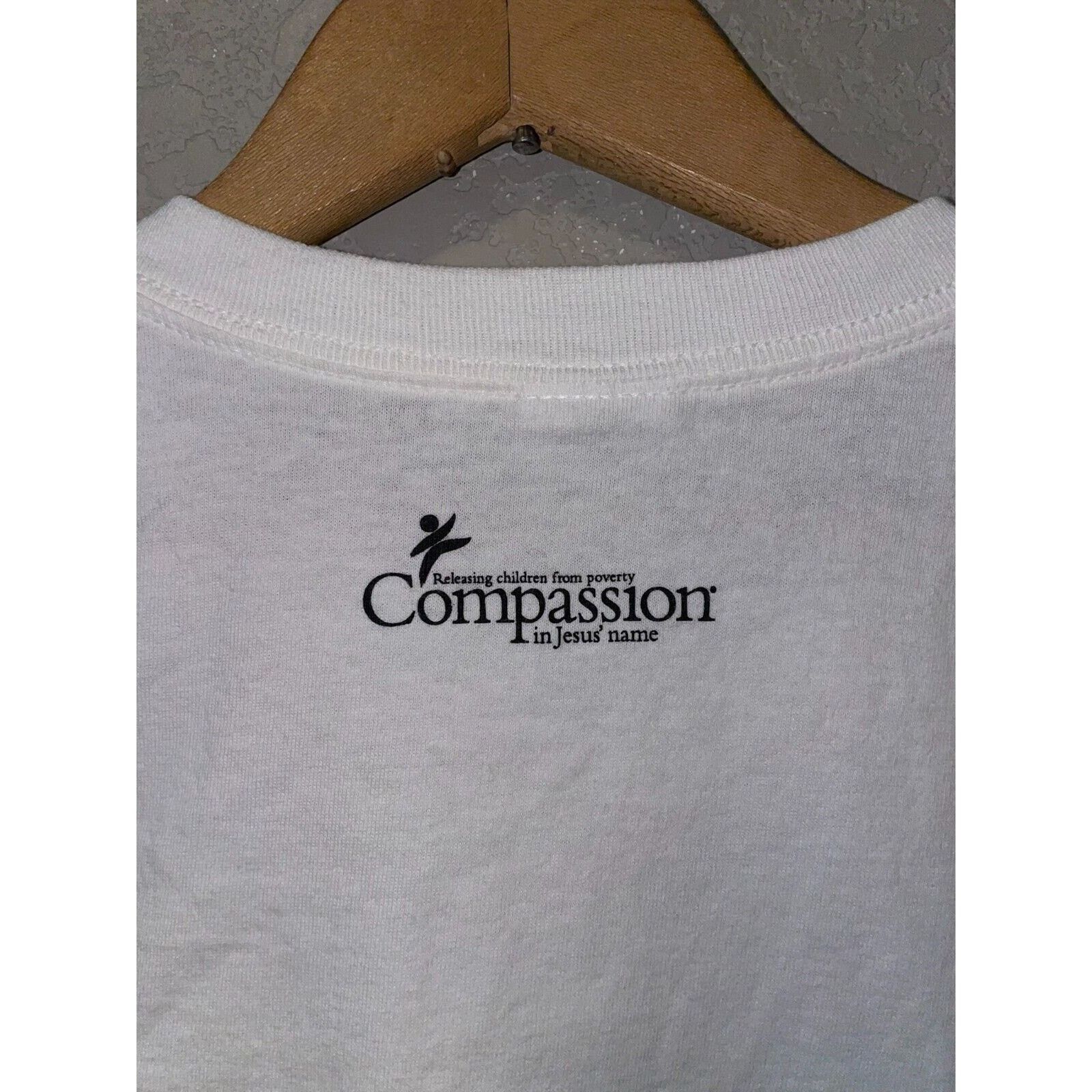 Anvil Vintage Jesus Shirt Help Fight The Global Food Crisis Tee XL Size US XL / EU 56 / 4 - 6 Thumbnail