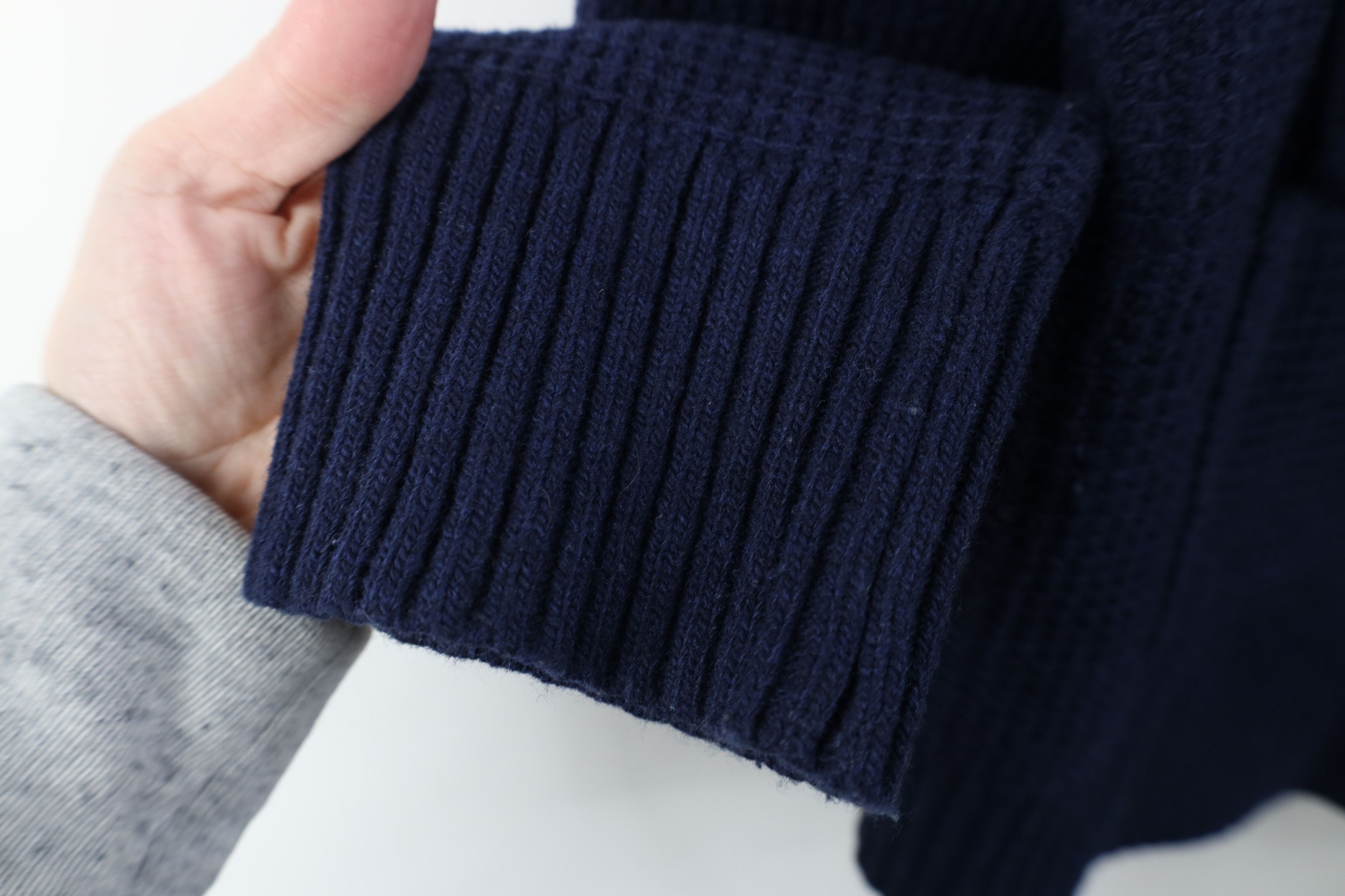 Banana Republic Banana Republic Italian Merino Wool Thermal Knit Jacket Blue Size US M / EU 48-50 / 2 - 5 Thumbnail