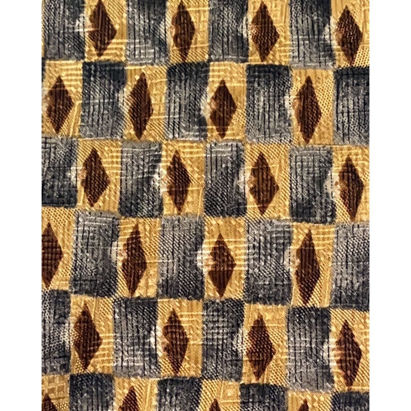 Pierre Balmain PIERRE BALMAIN Silk Neck Tie ~ Gray, Brown ~ Geometric Size ONE SIZE - 5 Thumbnail