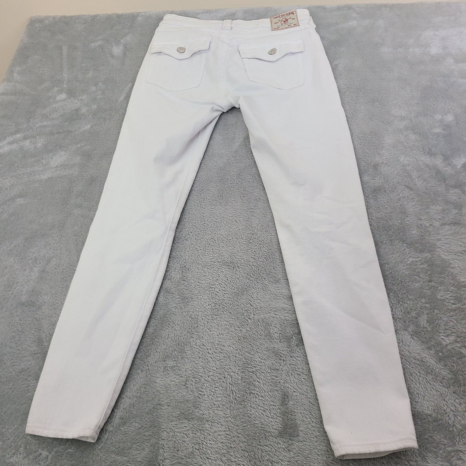 True Religion True Religion Jeans Women's 30 HALLE Mid Rise Skinny White Size 30" / US 8 / IT 44 - 9 Thumbnail