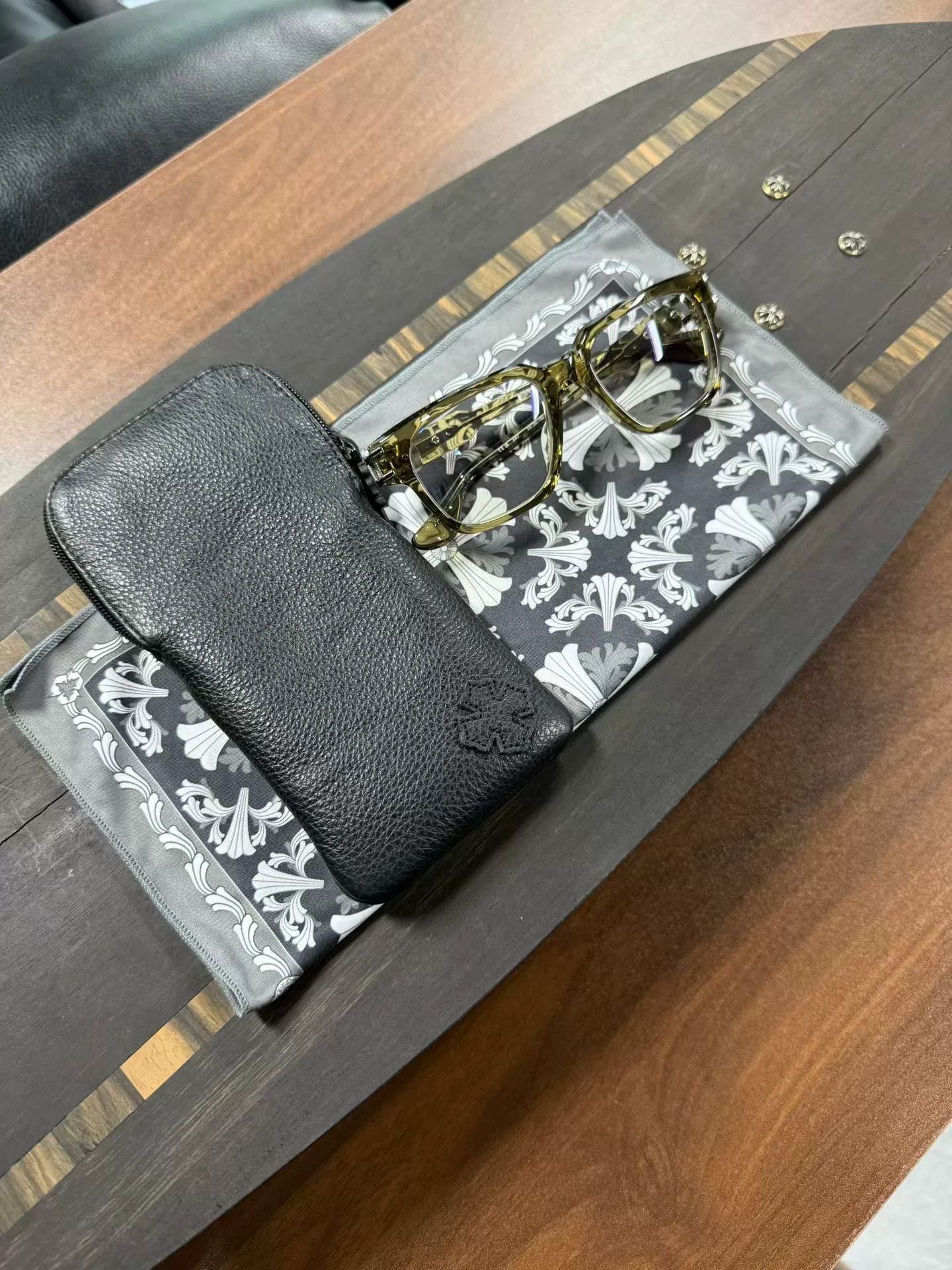 Chrome Hearts Chrome Hearts Clear Silver Sunglasses Men Size ONE SIZE - 1 Thumbnail