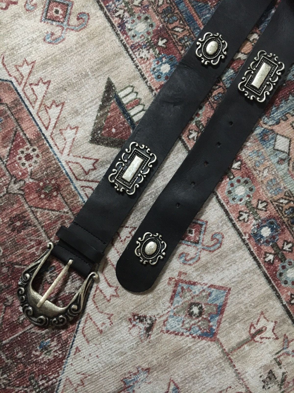 If Six Was Nine Black vintage style belt Size ONE SIZE - 5 Thumbnail